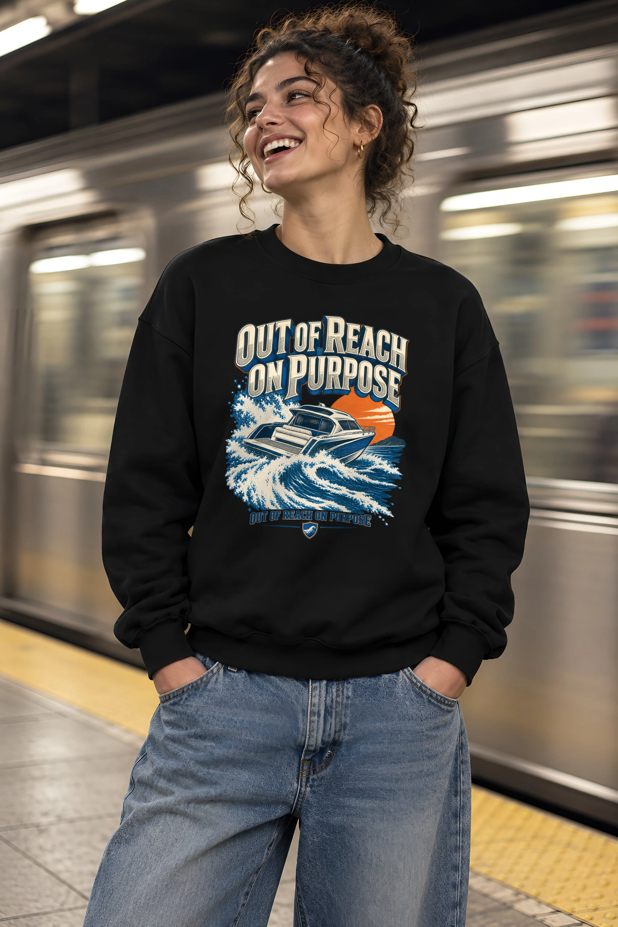 "Out of Reach on Purpose" 1 Crewneck Sweatshirt