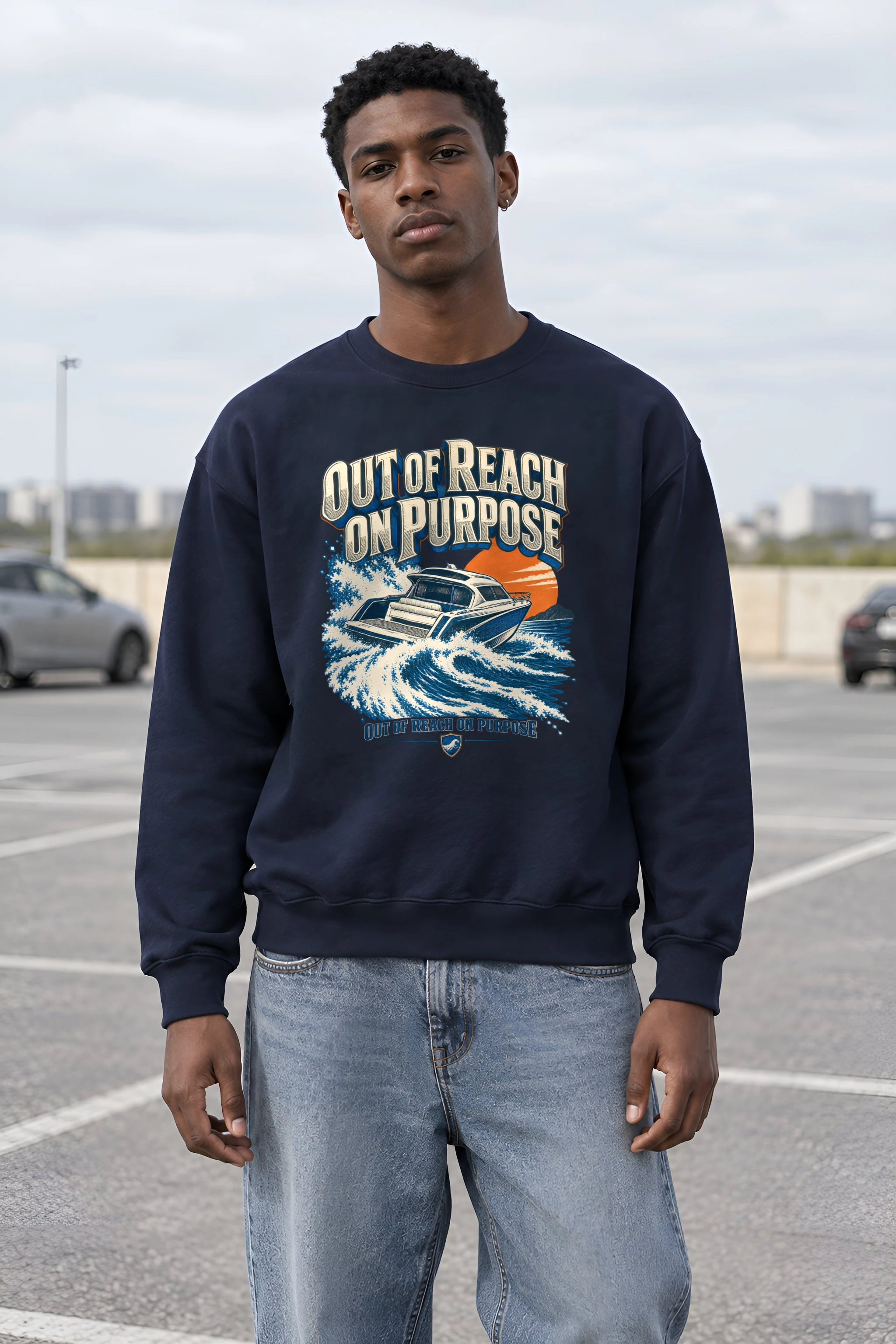 "Out of Reach on Purpose" 1 Crewneck Sweatshirt