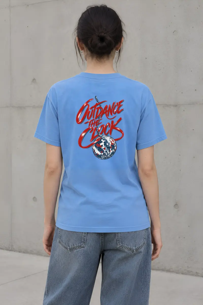 “Outdance the Clock” Heavyweight Unisex Crewneck T-shirt