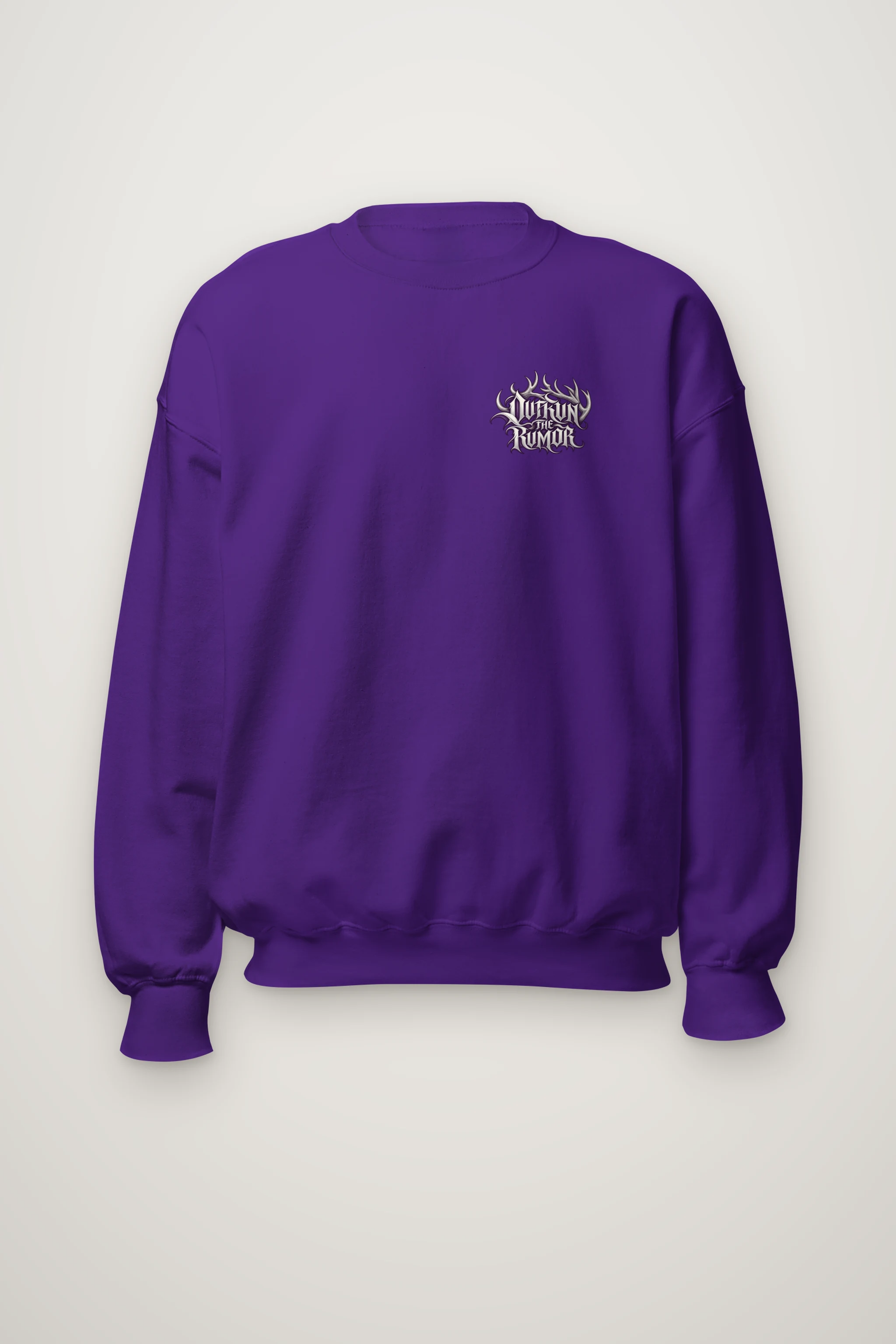 "Outrun the Rumor" Heavy Blend Unisex Crewneck Sweatshirt