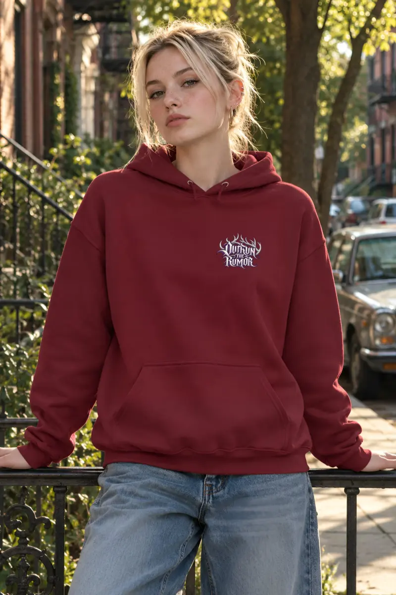 "Outrun the Rumor" Heavy Blend Unisex Pullover Hoodie