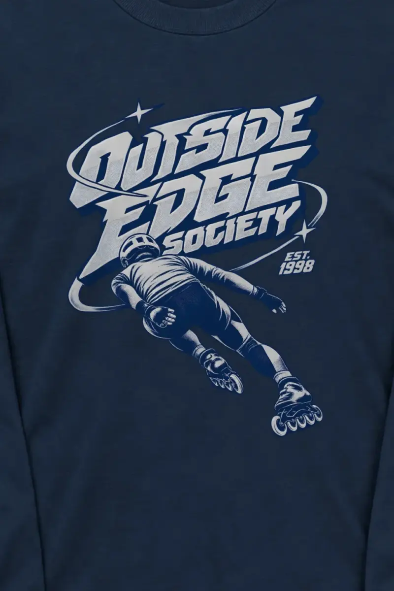 "Outside Edge Society EST. 1998" Unisex Longsleeve T-shirt - the graphic up close