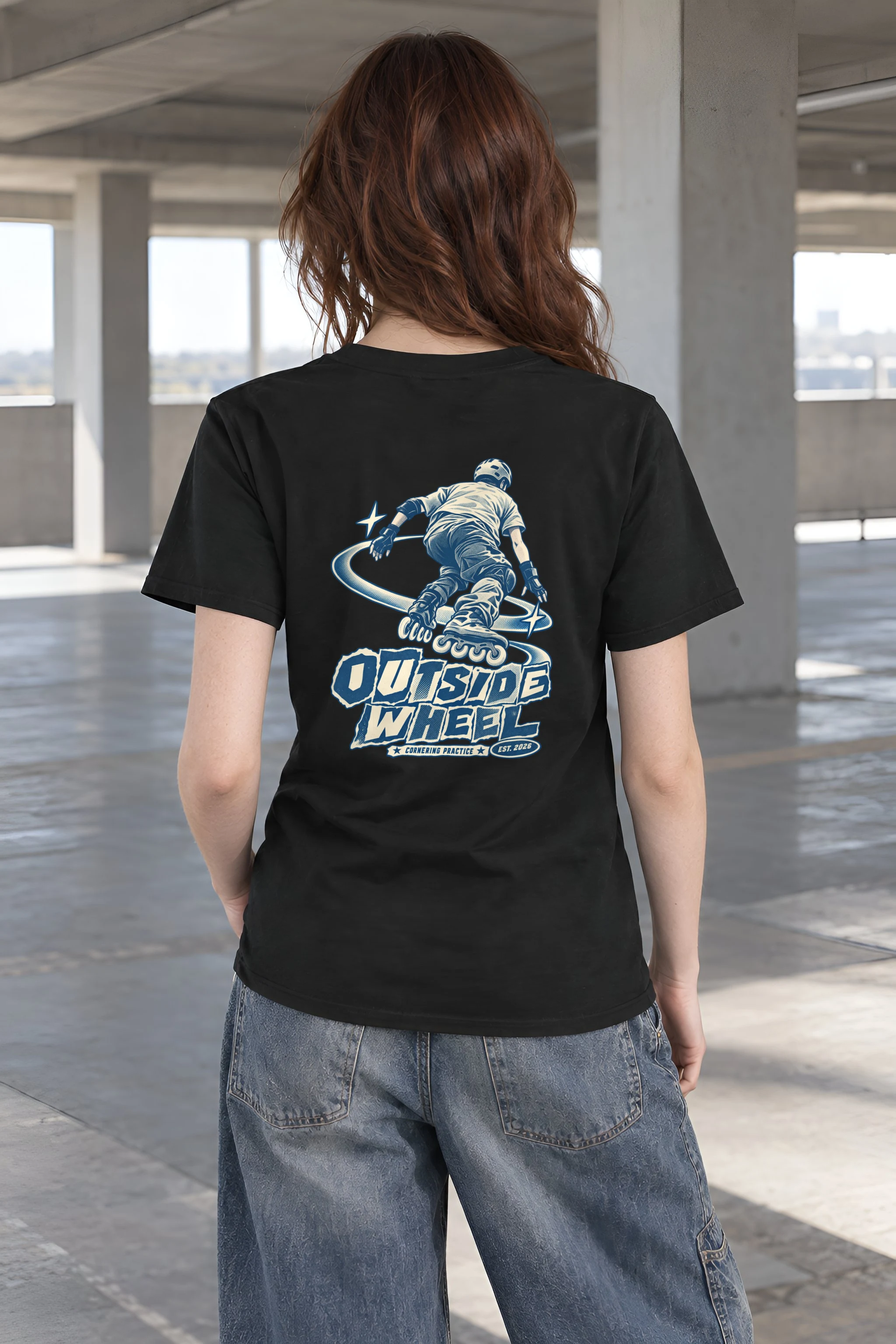 "Outside Wheel Cornering Practice" Heavyweight Unisex Crewneck T-shirt