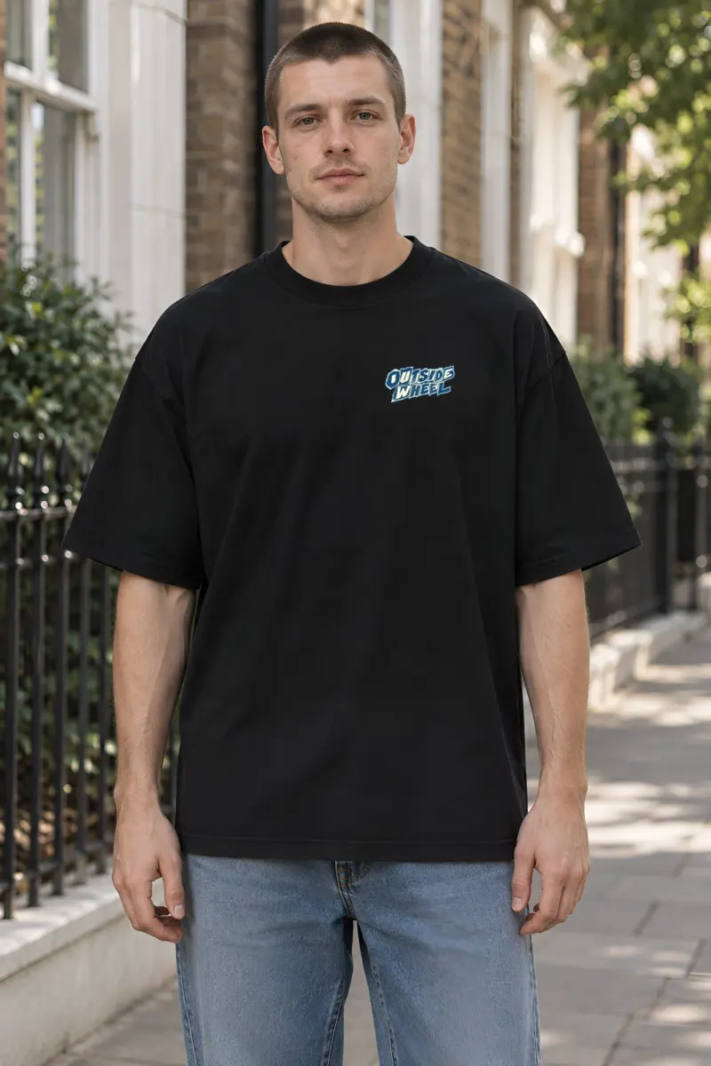 "Outside Wheel Cornering Practice" Unisex Oversized Heavyweight Crewneck T-Shirt