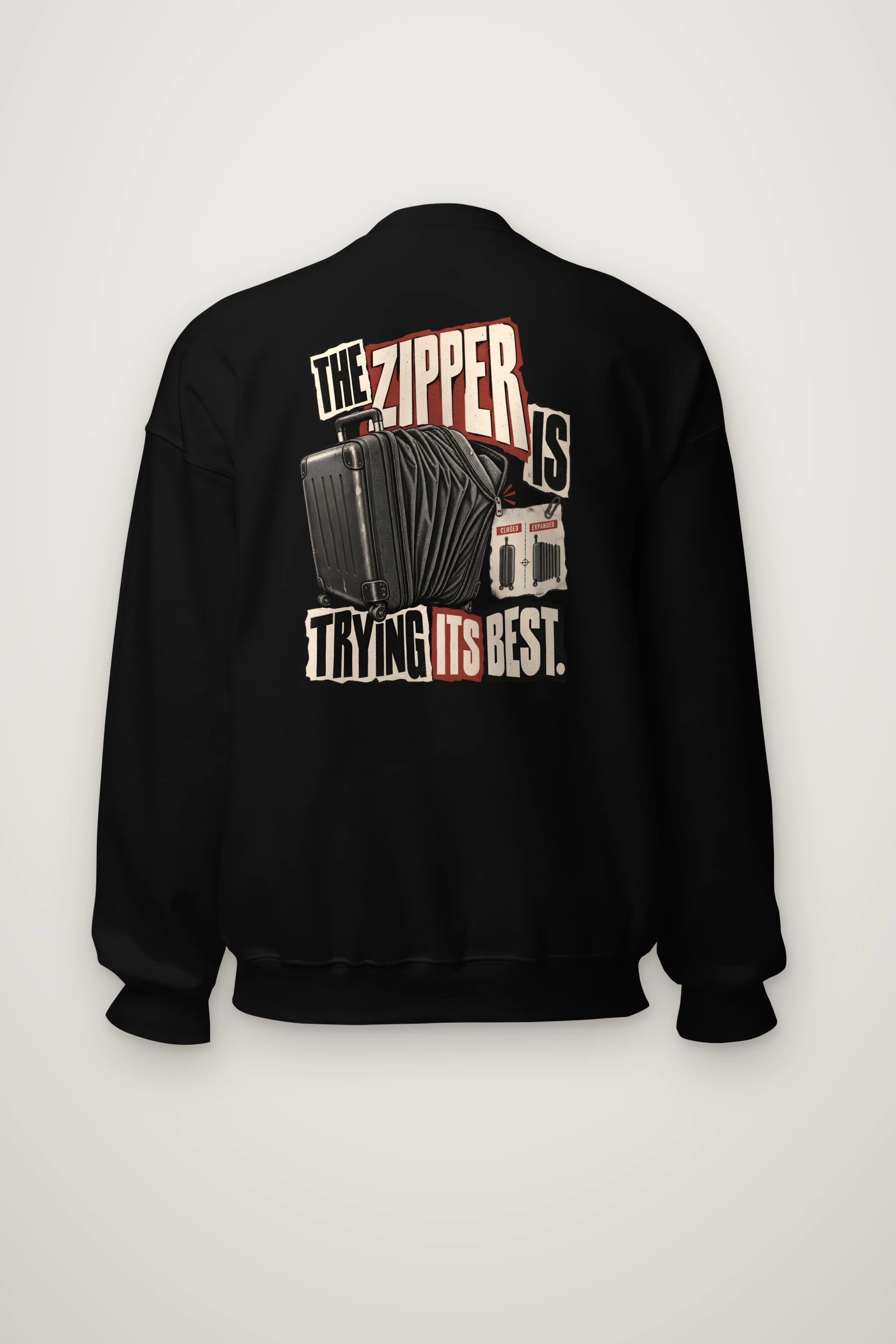 "Overpacked Suitcase" Heavy Blend Unisex Crewneck Sweatshirt
