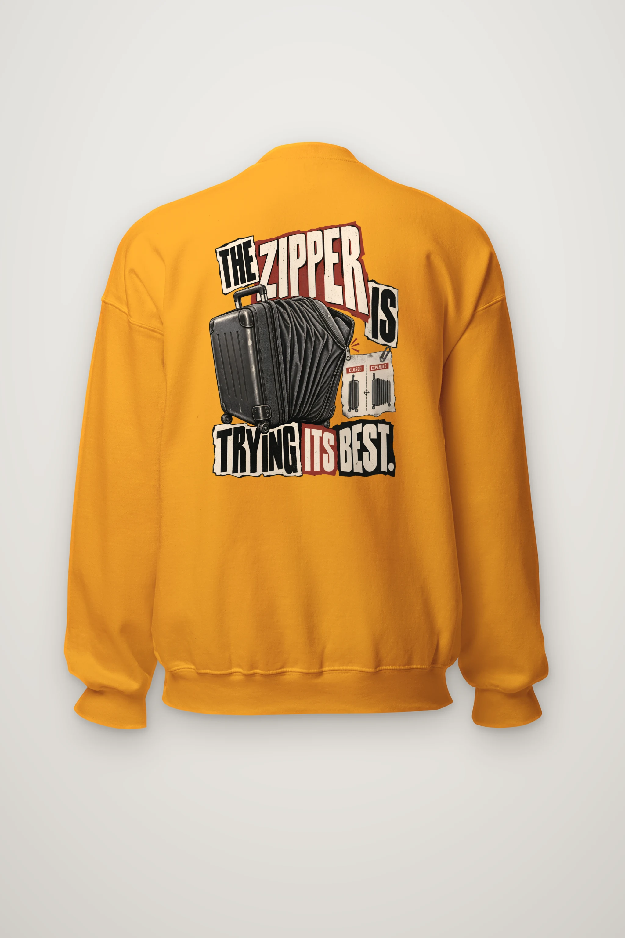 "Overpacked Suitcase" Heavy Blend Unisex Crewneck Sweatshirt