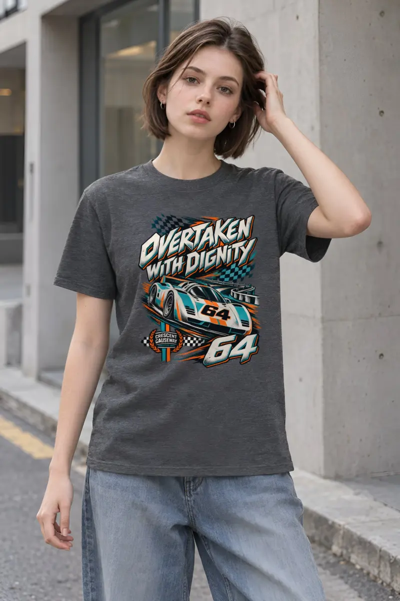 "Overtaken With Dignity" Heavyweight Unisex Crewneck T-shirt