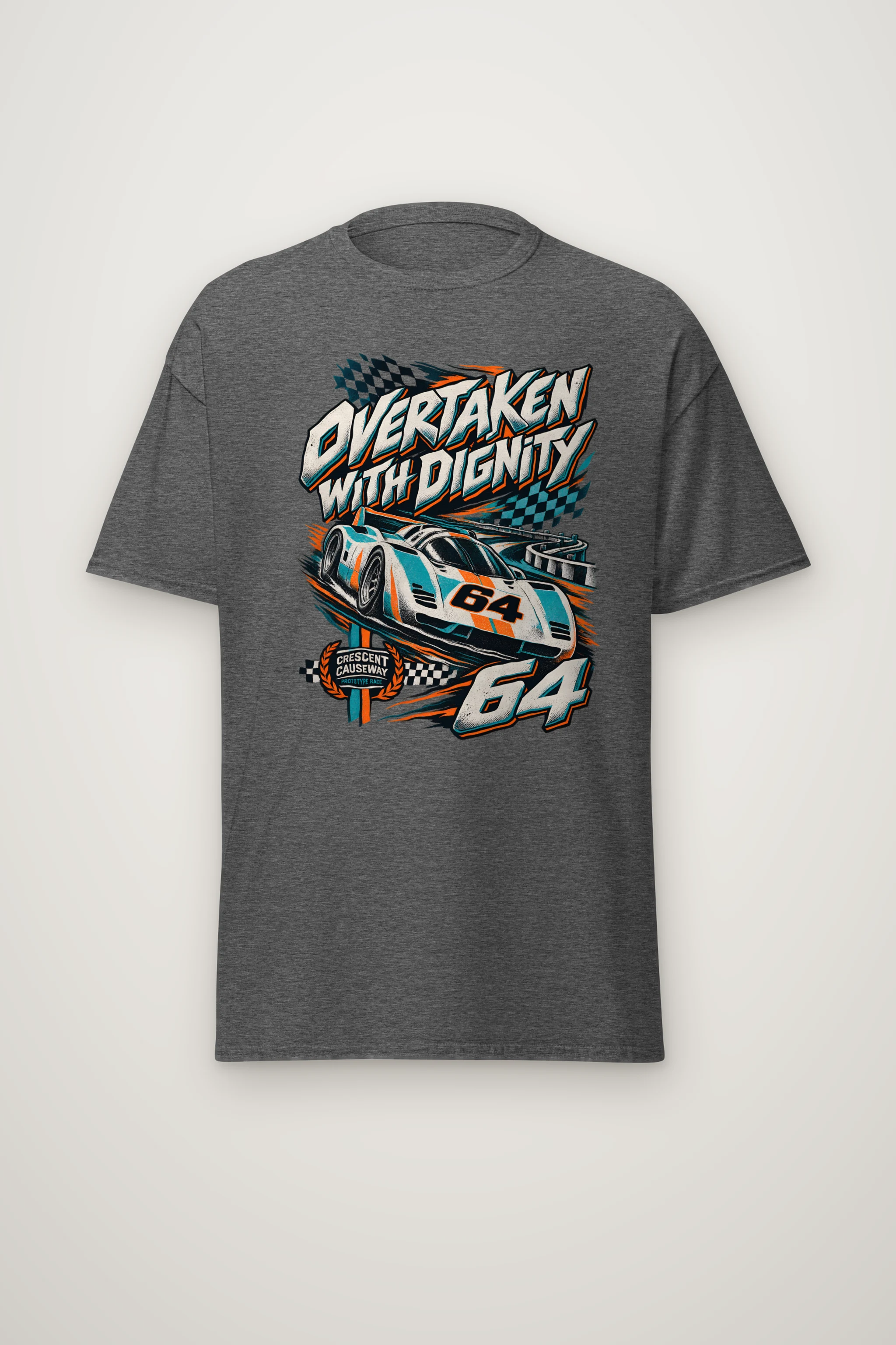 "Overtaken With Dignity" Heavyweight Unisex Crewneck T-shirt