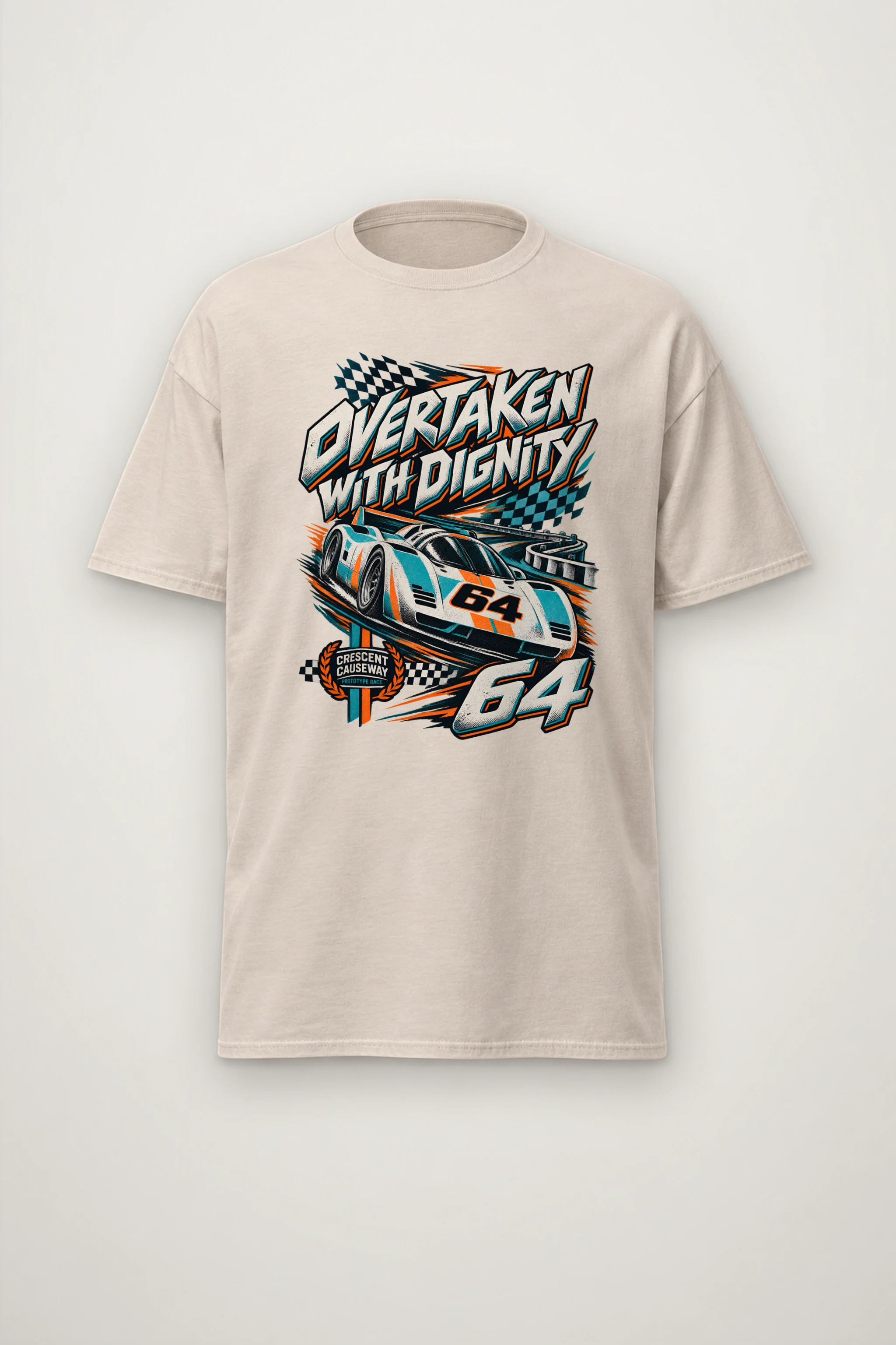"Overtaken With Dignity" Heavyweight Unisex Crewneck T-shirt