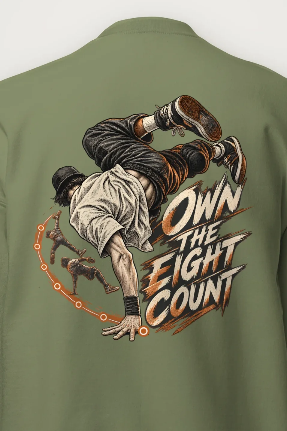 "Own the Eight Count" Heavy Blend Unisex Crewneck Sweatshirt - the graphic up close