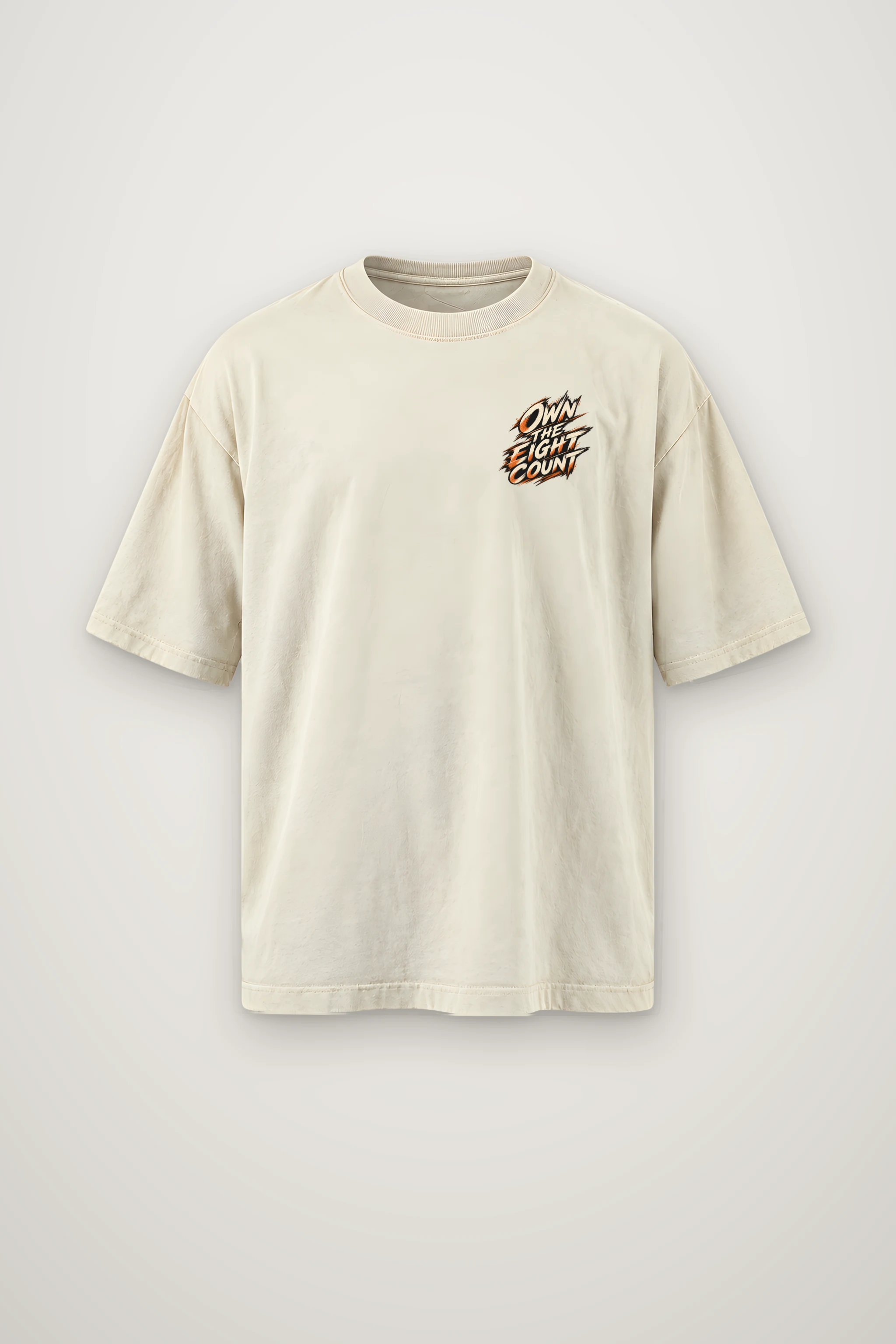 "Own the Eight Count" Men's Oversized Heavyweight Crewneck T-Shirt
