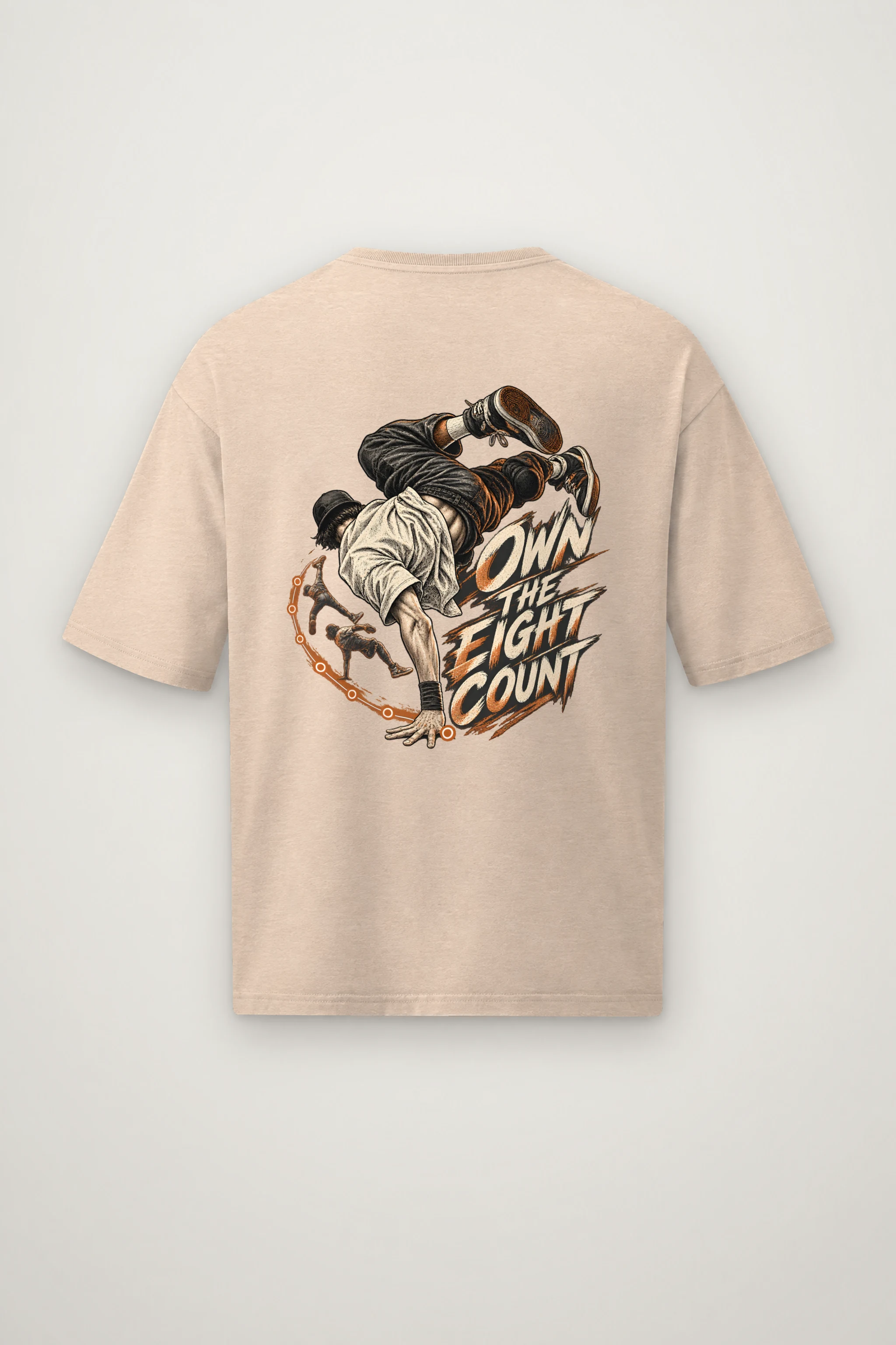 "Own the Eight Count" Men's Oversized Heavyweight Crewneck T-Shirt