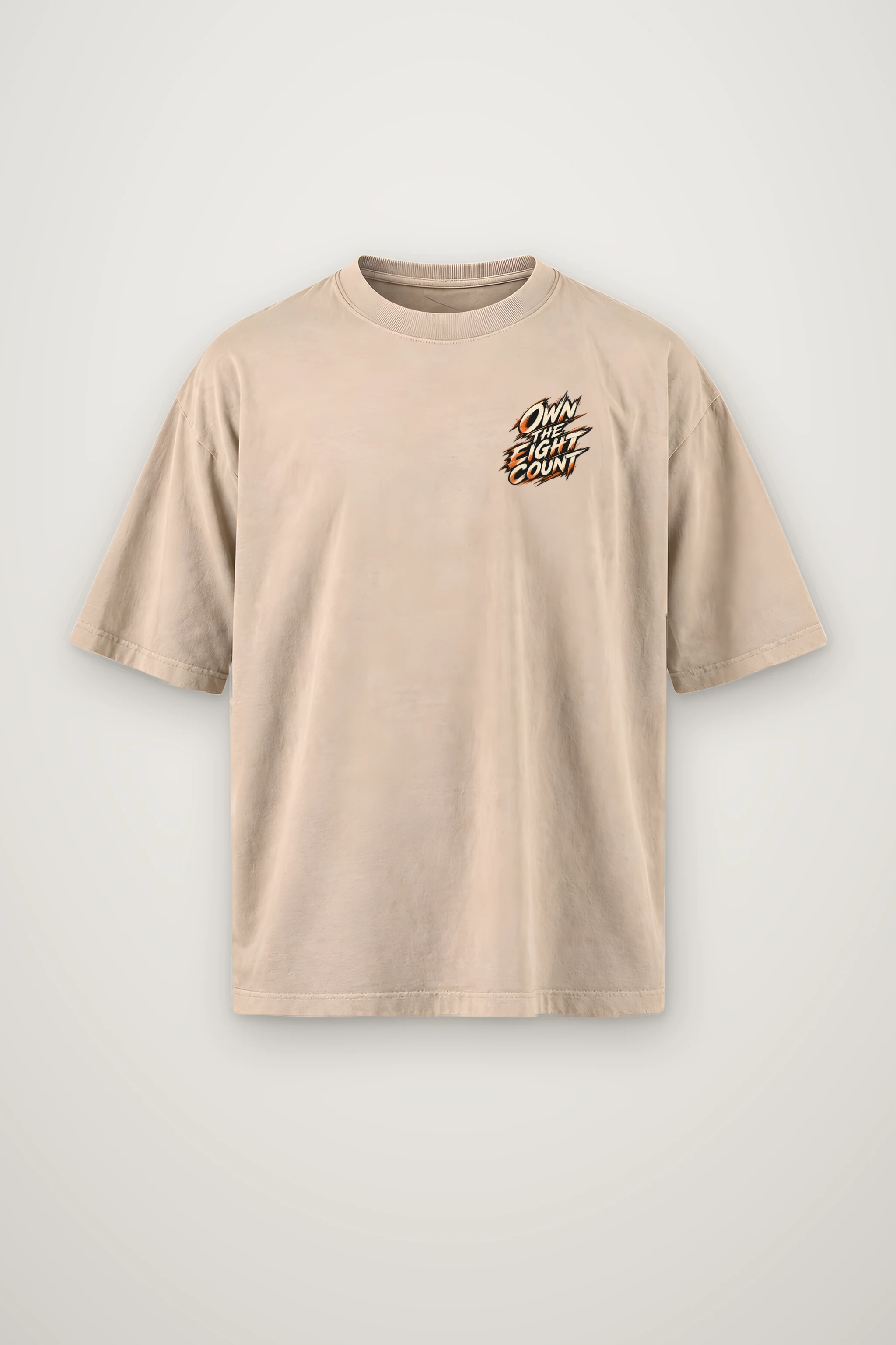 "Own the Eight Count" Men's Oversized Heavyweight Crewneck T-Shirt