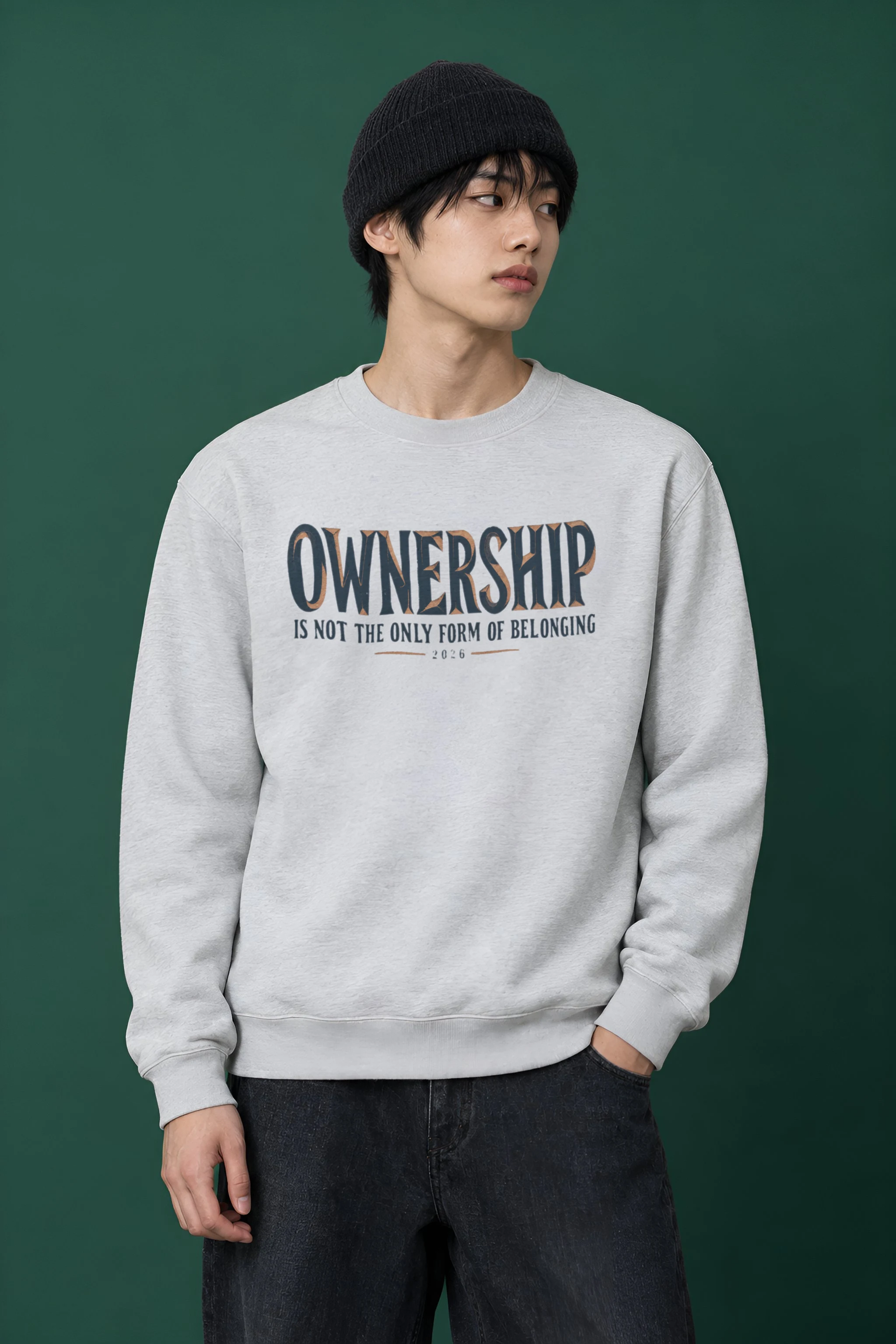 "Ownership Is Not the Only Form of Belonging" Heavy Blend Unisex Crewneck Sweatshirt