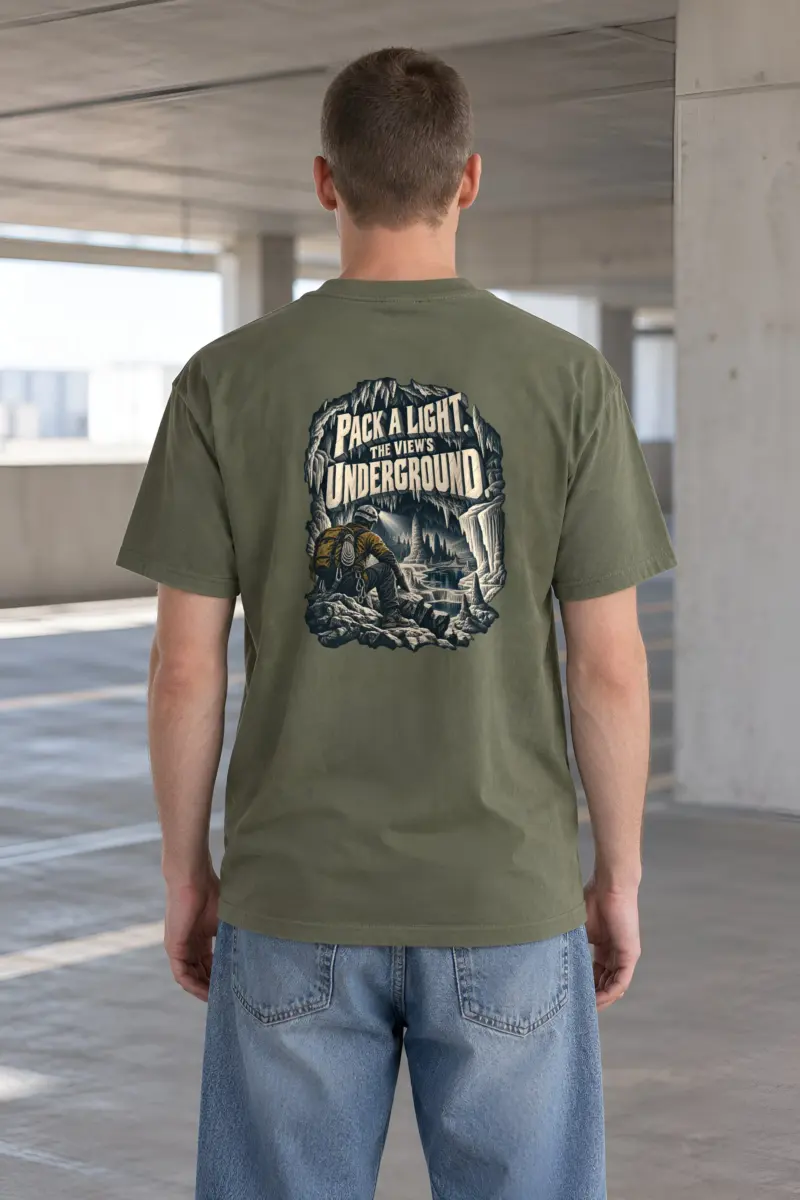 "Pack a Light Underground" Heavyweight Unisex Crewneck T-shirt