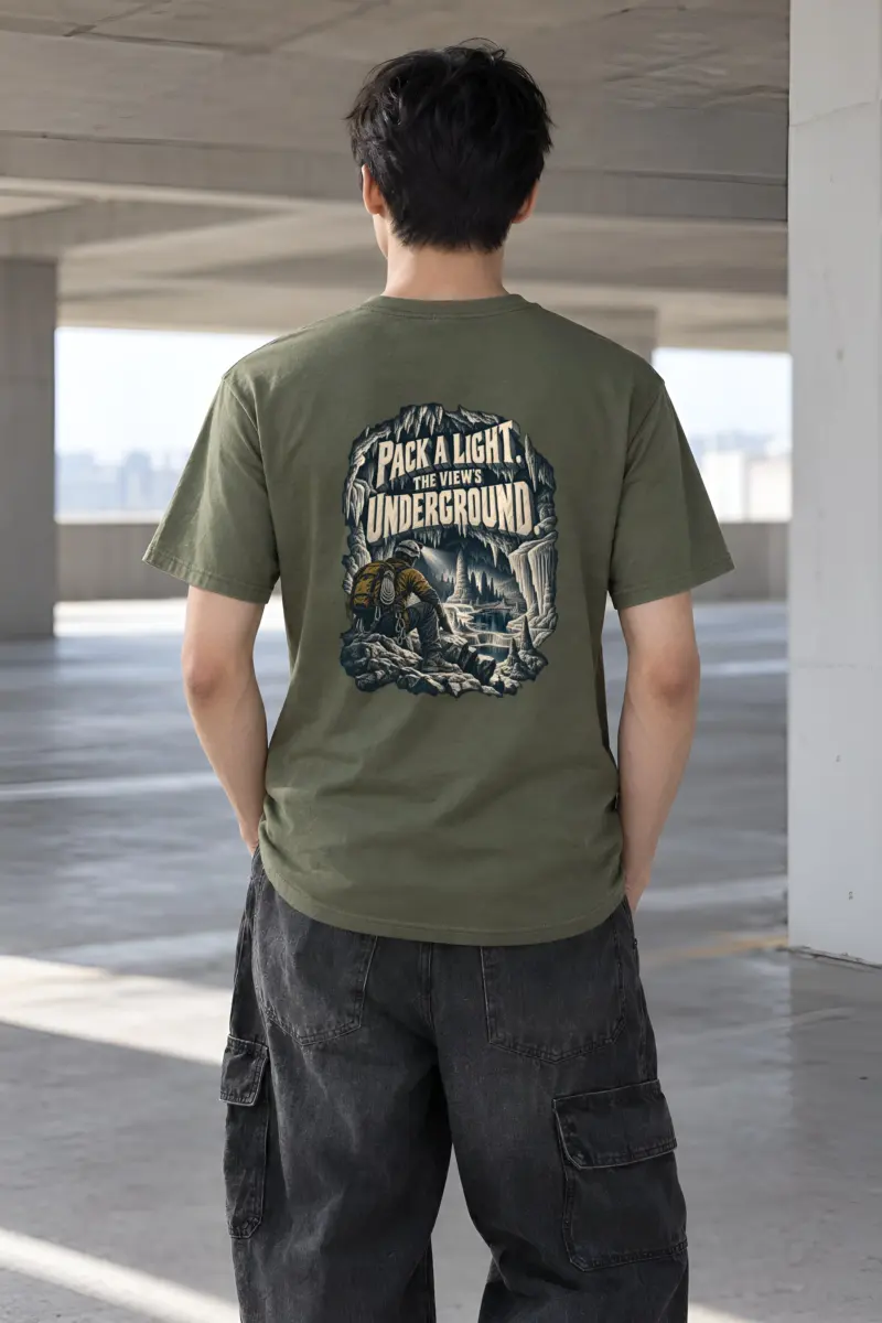 “Pack a Light Underground” Heavyweight Unisex Crewneck T-shirt
