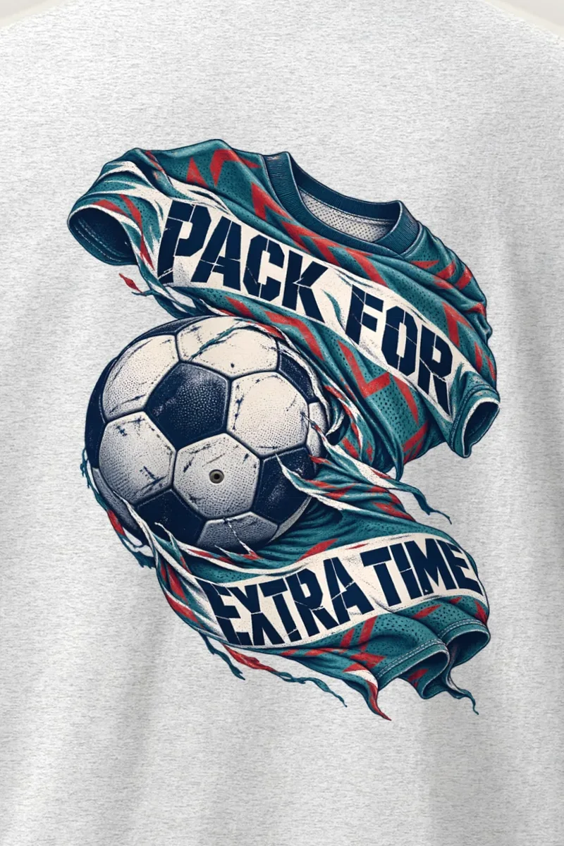 "Pack for Extra Time" Heavyweight Unisex Crewneck T-shirt - the graphic up close
