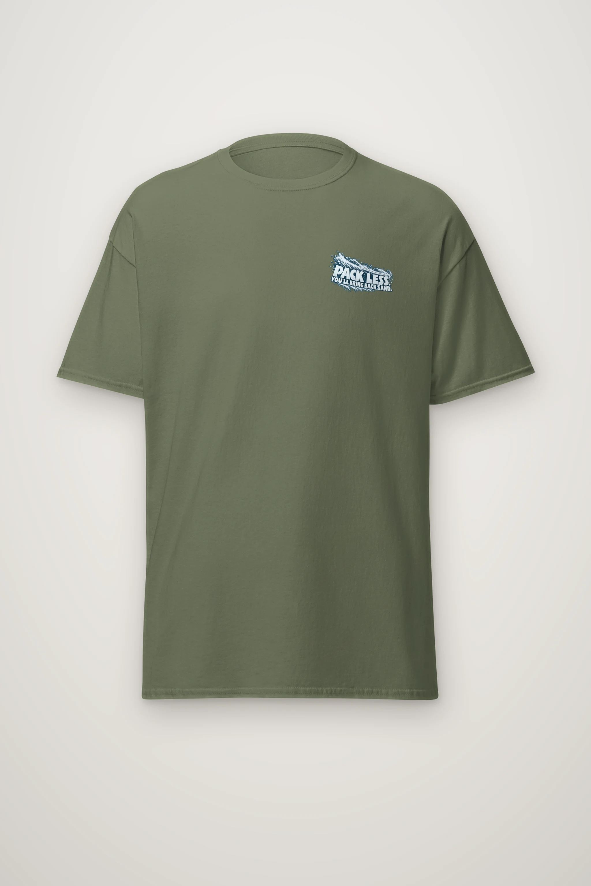 "Pack Less, Bring Back Sand" Heavyweight Unisex Crewneck T-shirt