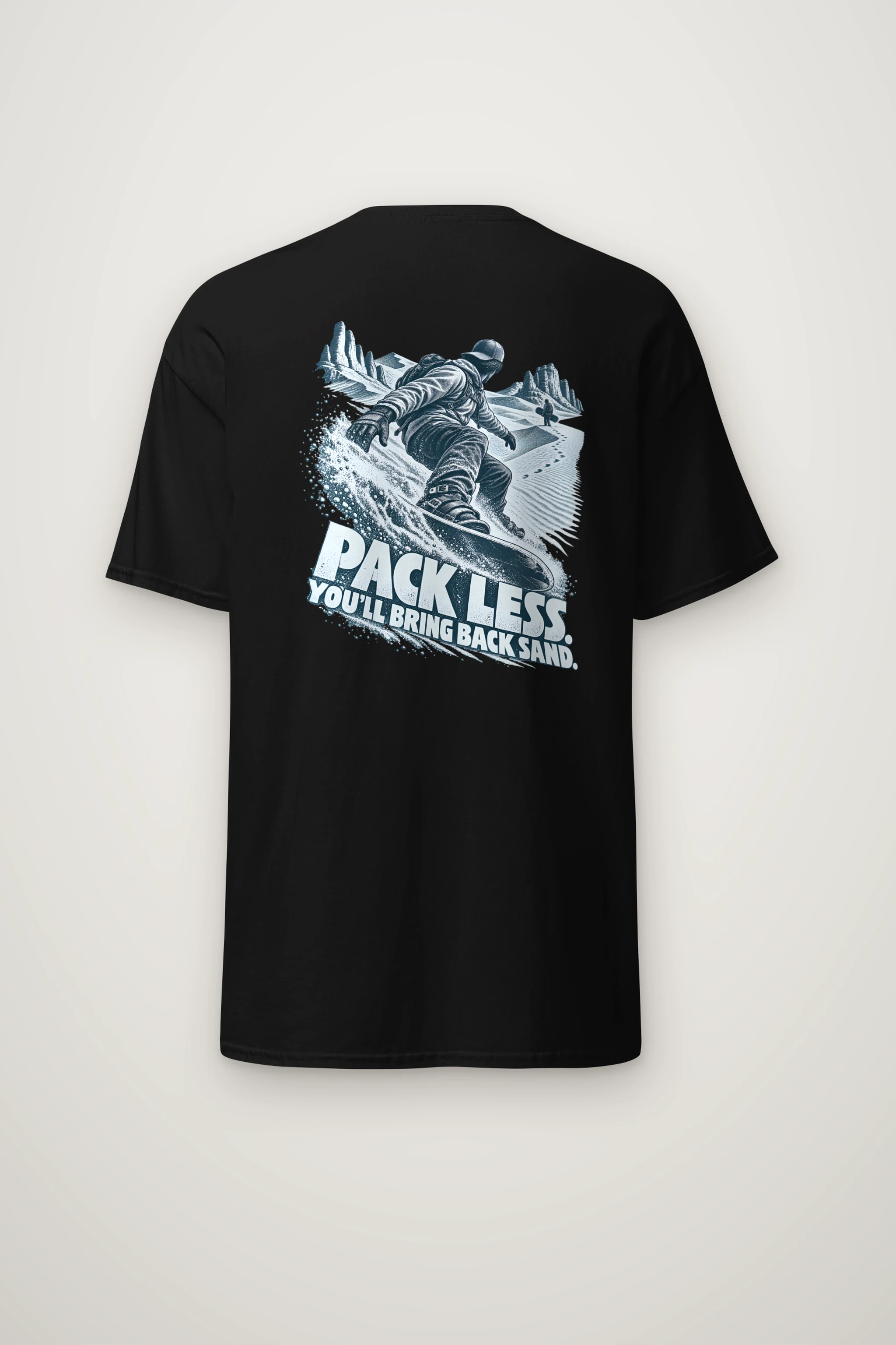 "Pack Less, Bring Back Sand" Heavyweight Unisex Crewneck T-shirt