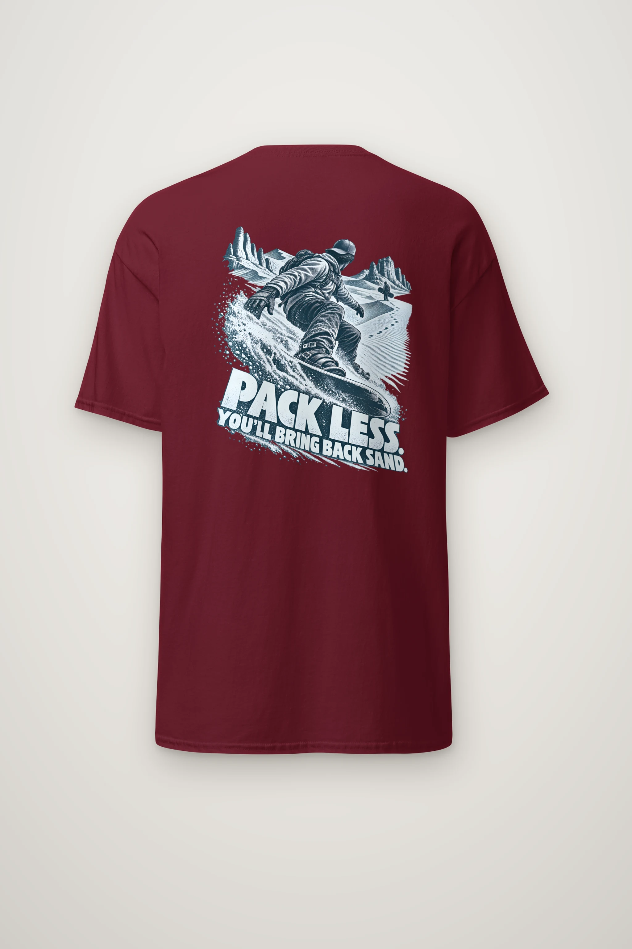 "Pack Less, Bring Back Sand" Heavyweight Unisex Crewneck T-shirt