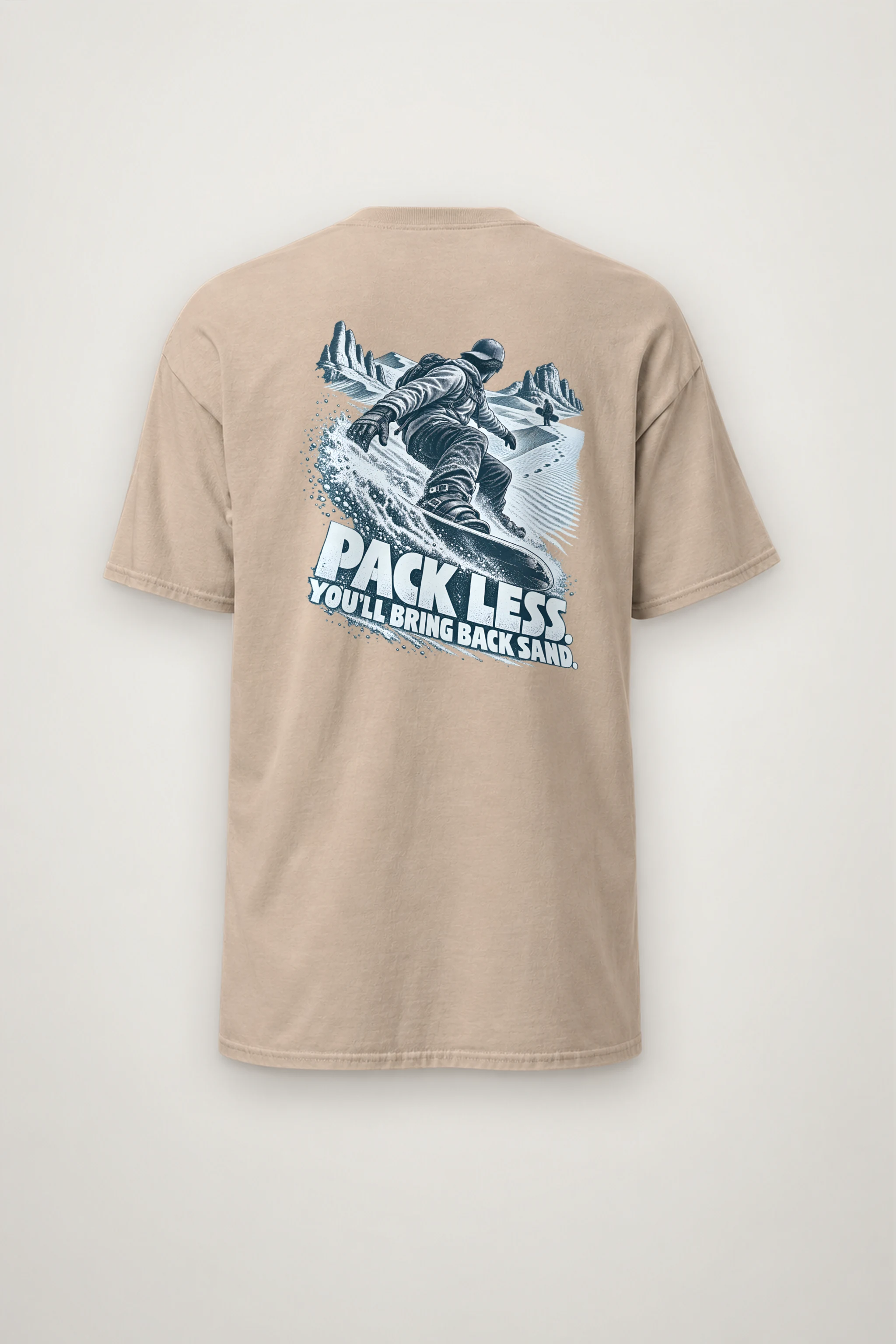 "Pack Less, Bring Back Sand" Heavyweight Unisex Crewneck T-shirt