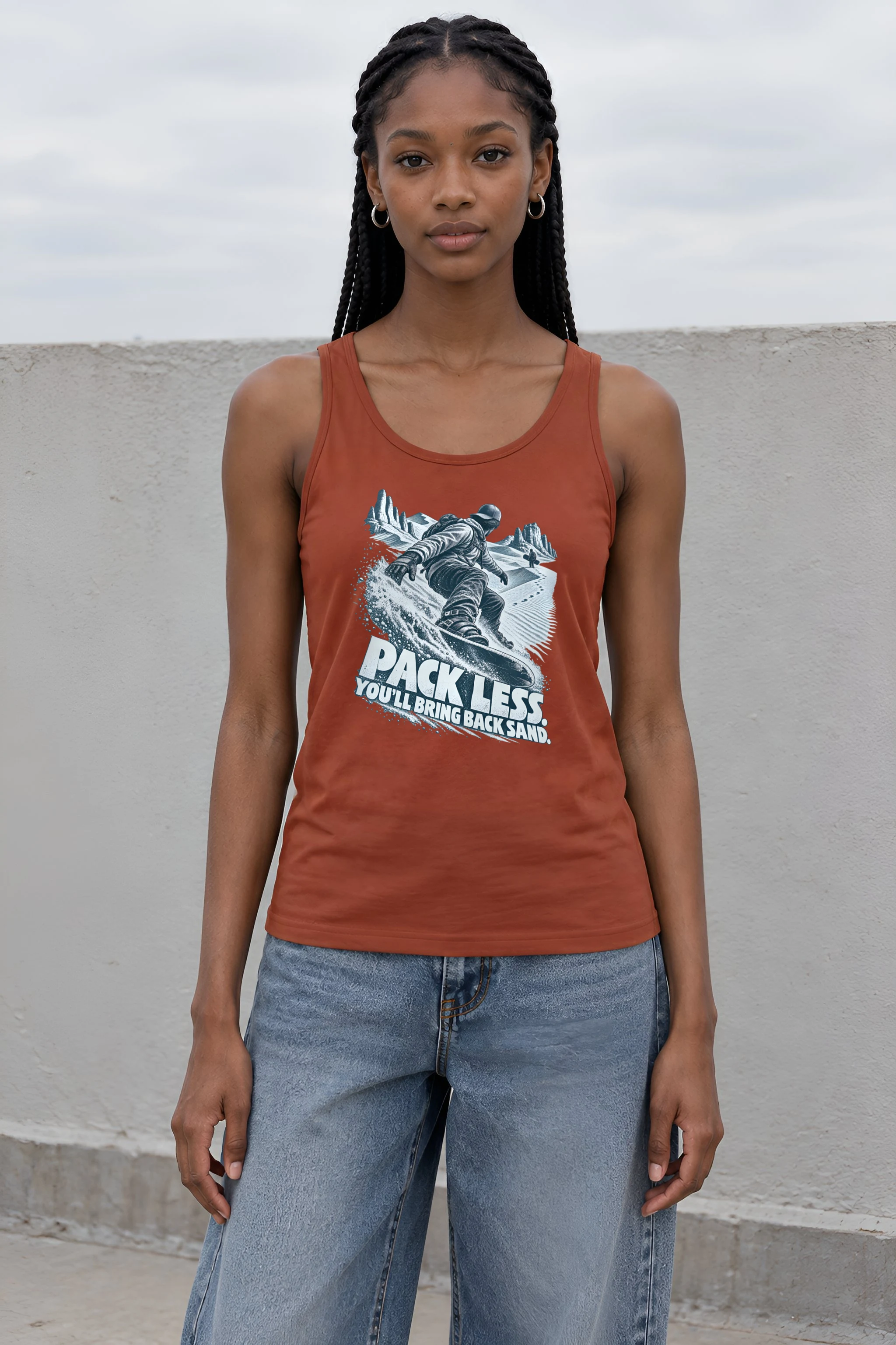 "Pack Less. You'll Bring Back Sand" Unisex Jersey Tank