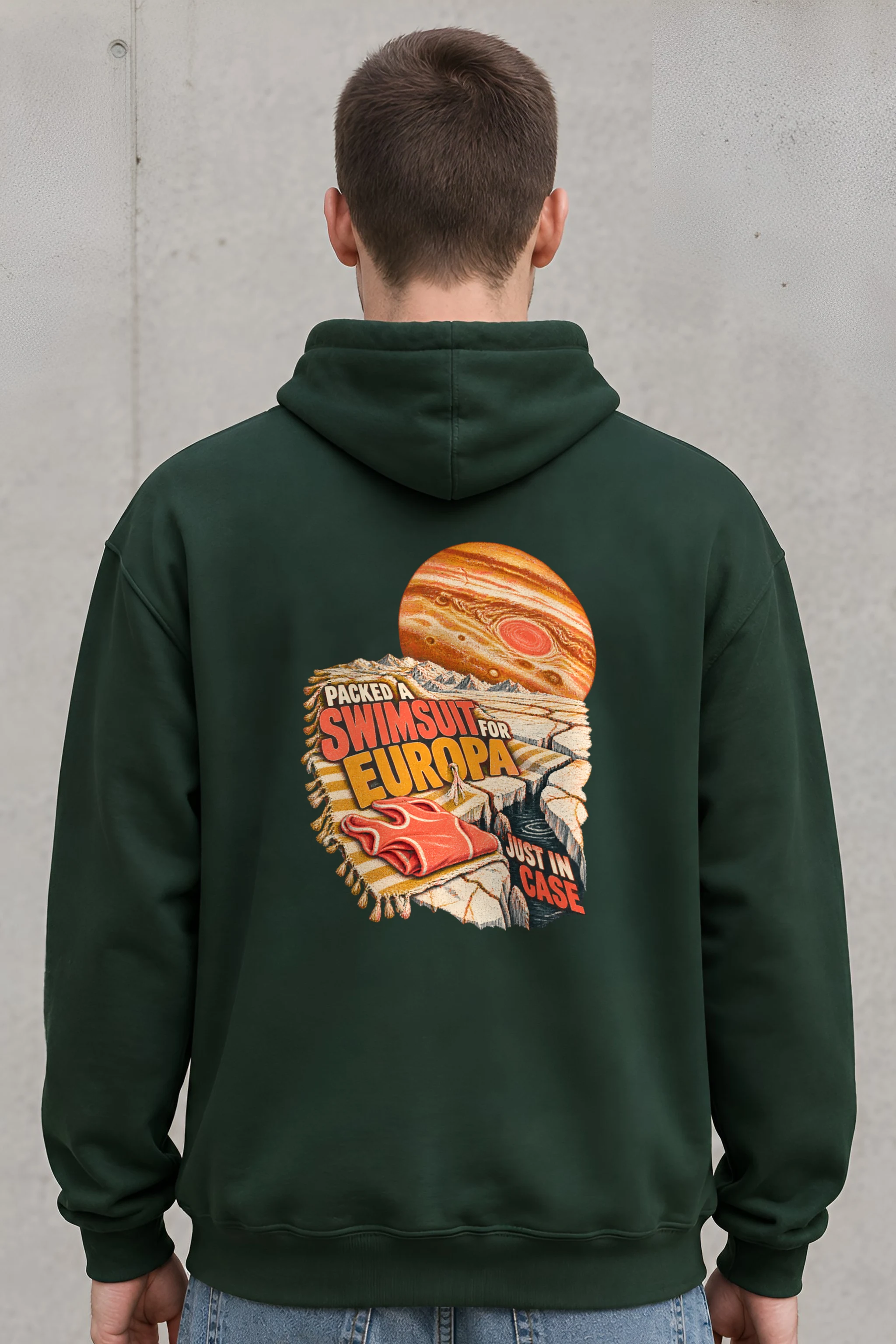 "Packed a Swimsuit for Europa" Heavy Blend Unisex Pullover Hoodie