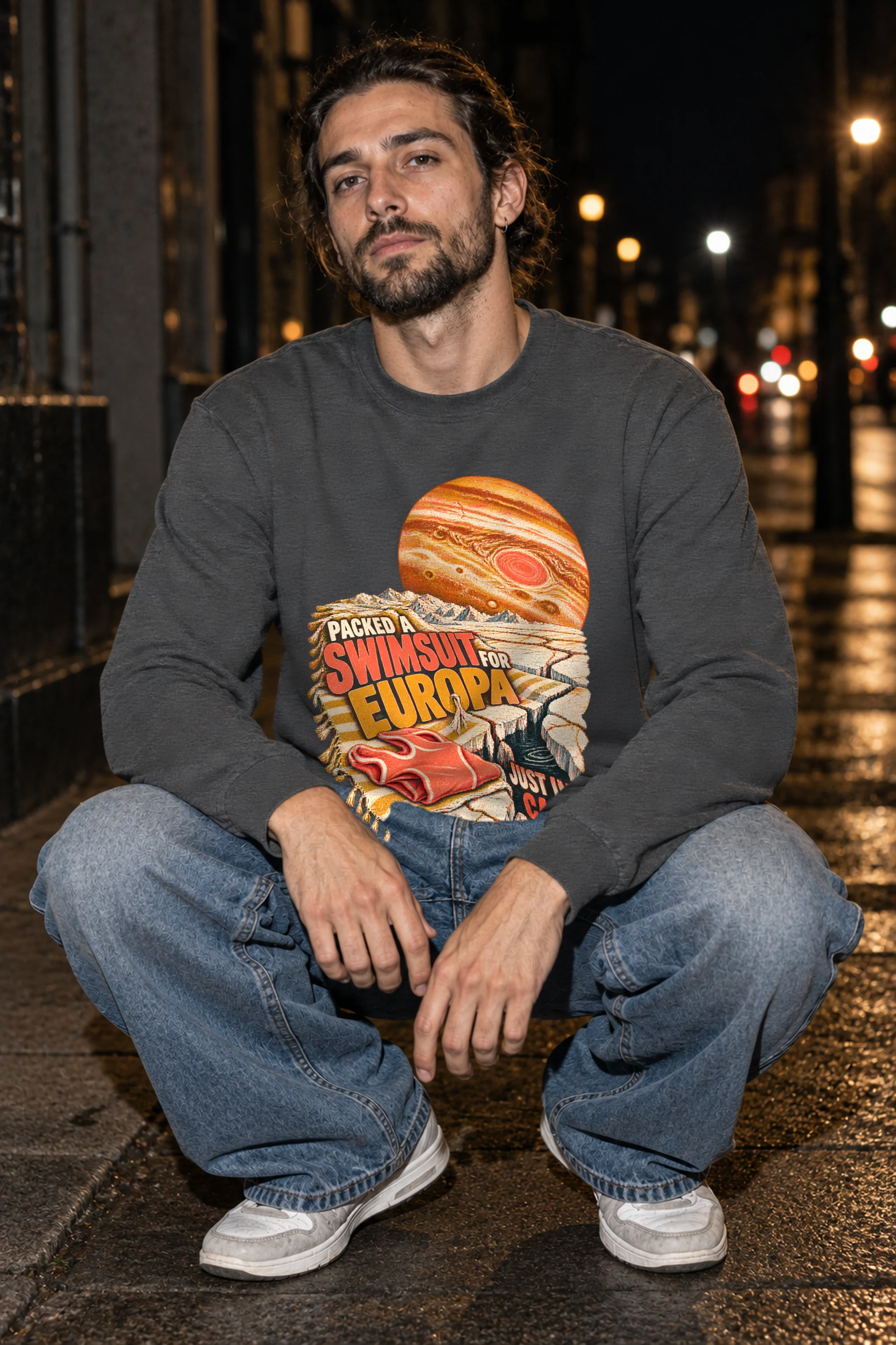 "Packed A Swimsuit For Europa" Unisex Longsleeve T-shirt