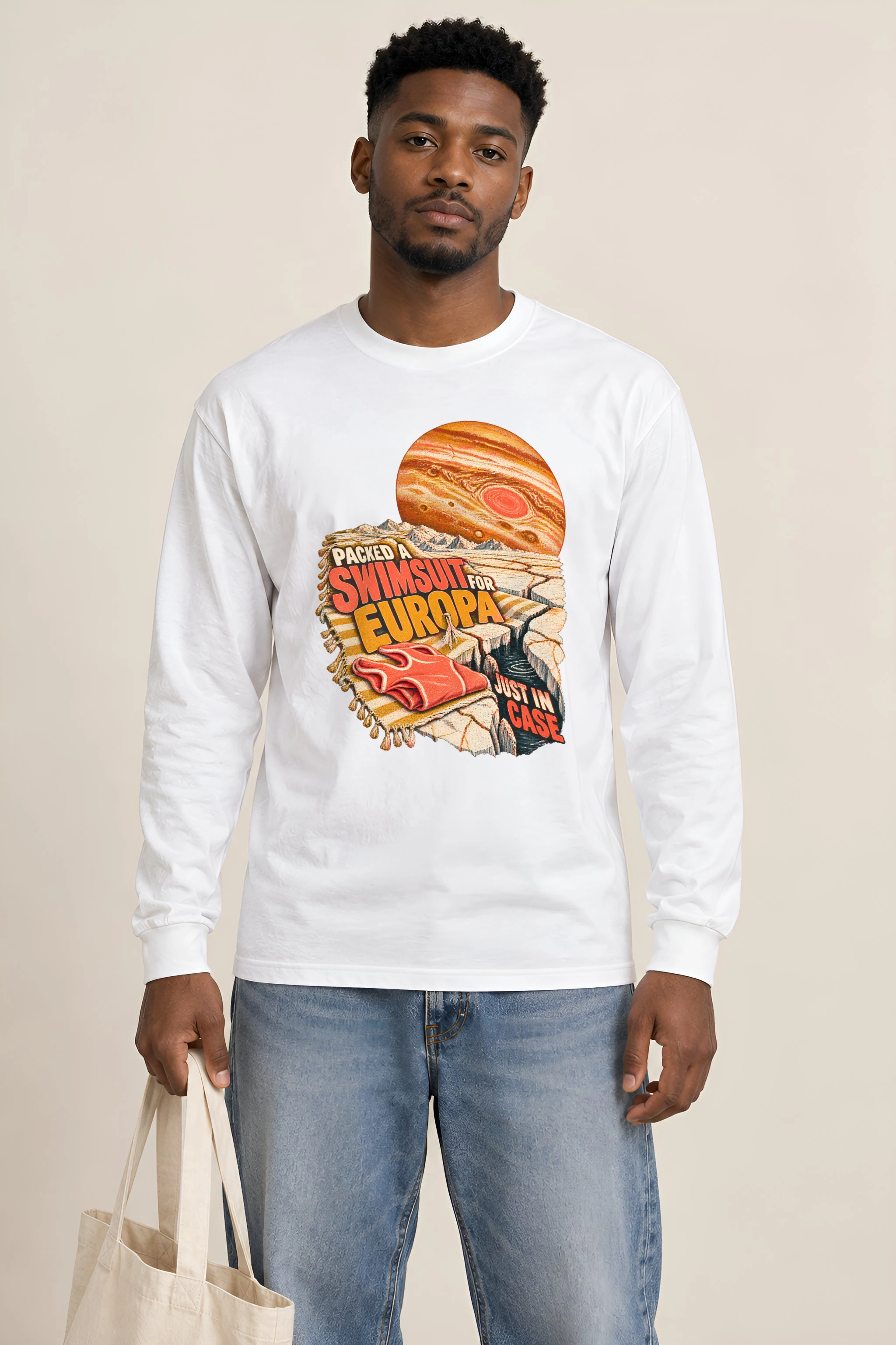 "Packed A Swimsuit For Europa" Unisex Longsleeve T-shirt