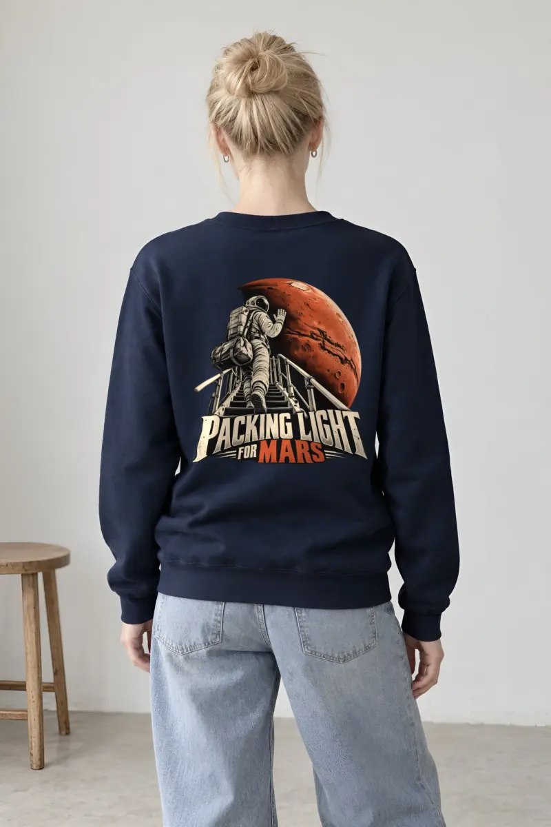 "Packing Light for Mars" Heavy Blend Unisex Crewneck Sweatshirt