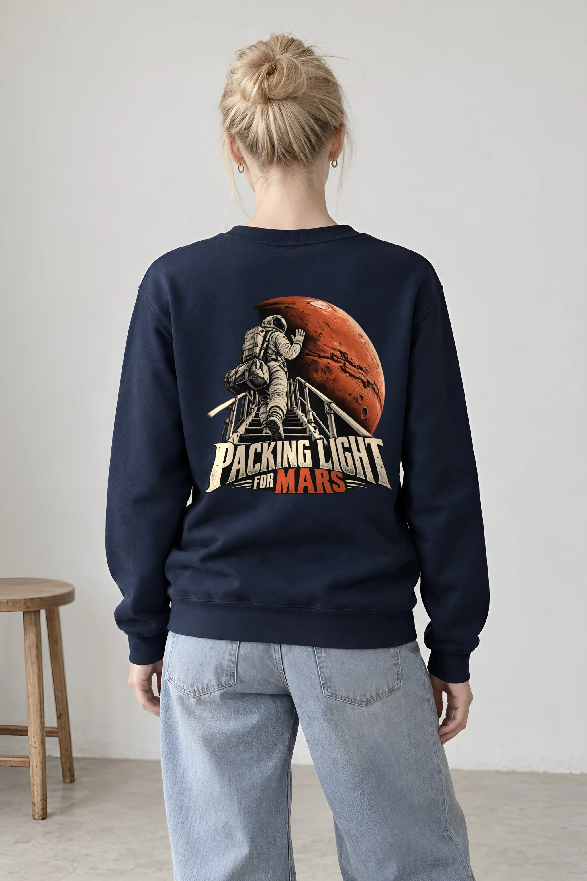 "Packing Light for Mars" Heavy Blend Unisex Crewneck Sweatshirt