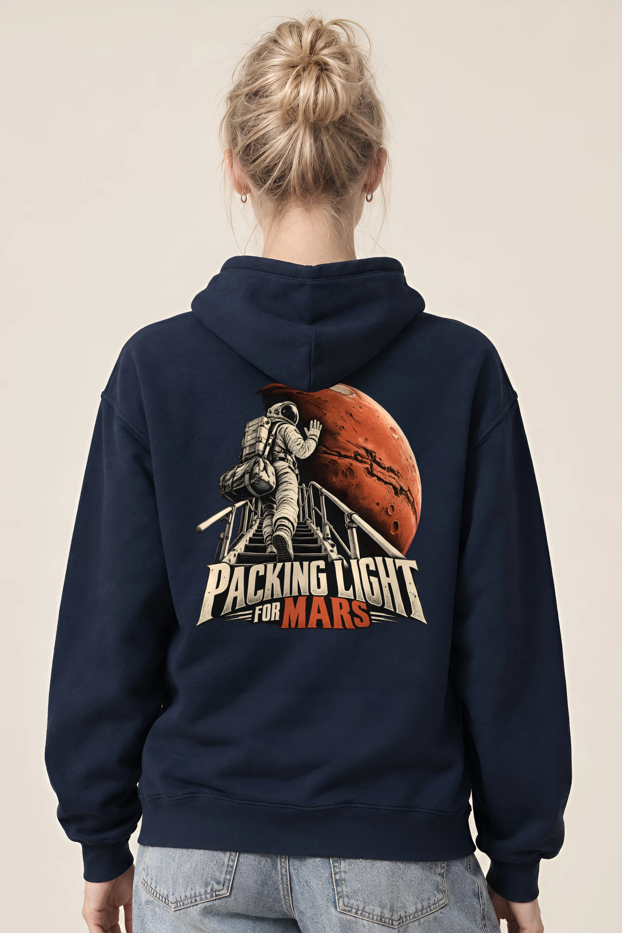 "Packing Light for Mars" Heavy Blend Unisex Pullover Hoodie