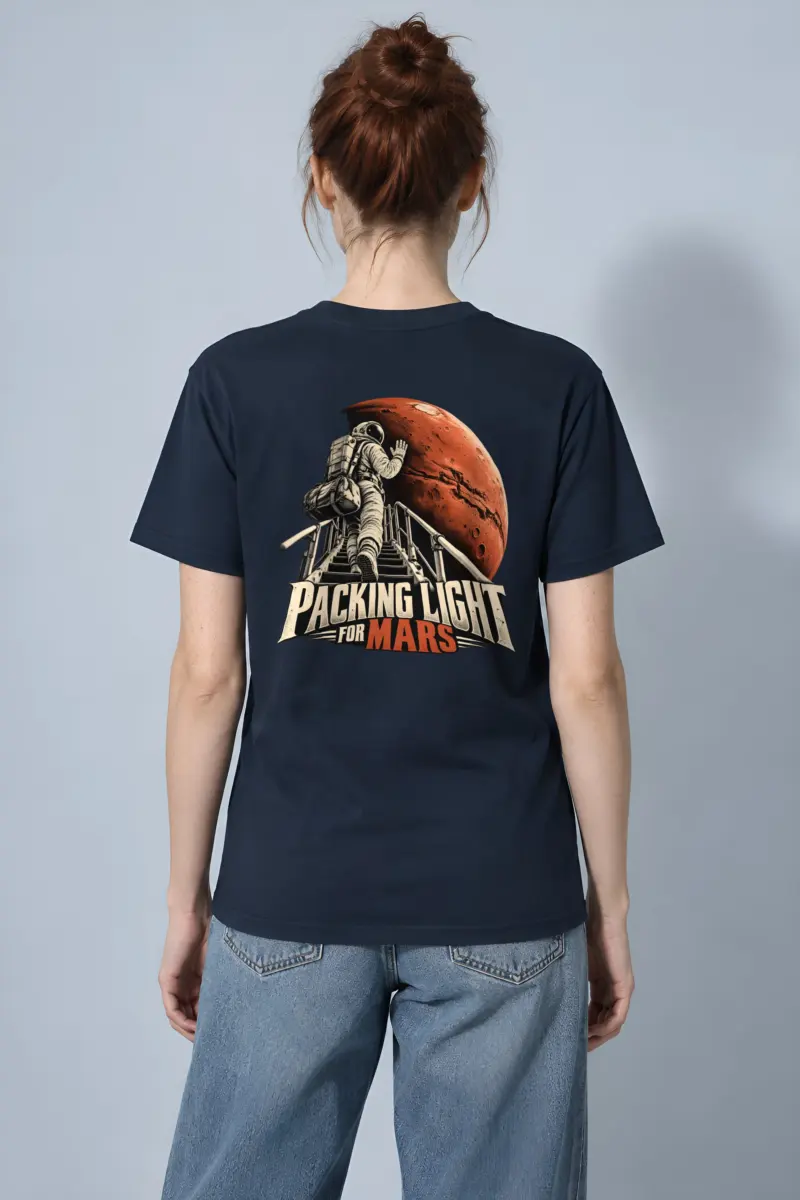“Packing Light for Mars” Heavyweight Unisex Crewneck T-shirt