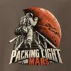 "Packing Light for Mars" Men's Oversized Heavyweight Crewneck T-Shirt