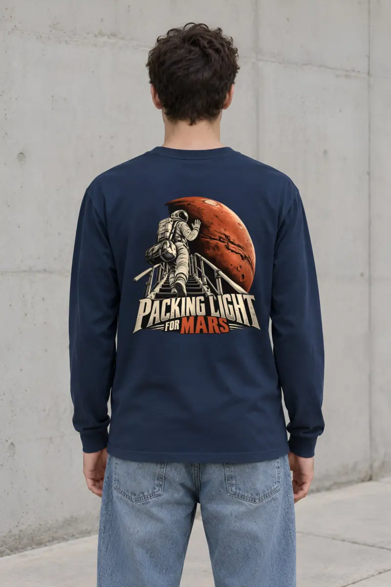 "Packing Light for Mars" Unisex Longsleeve T-shirt
