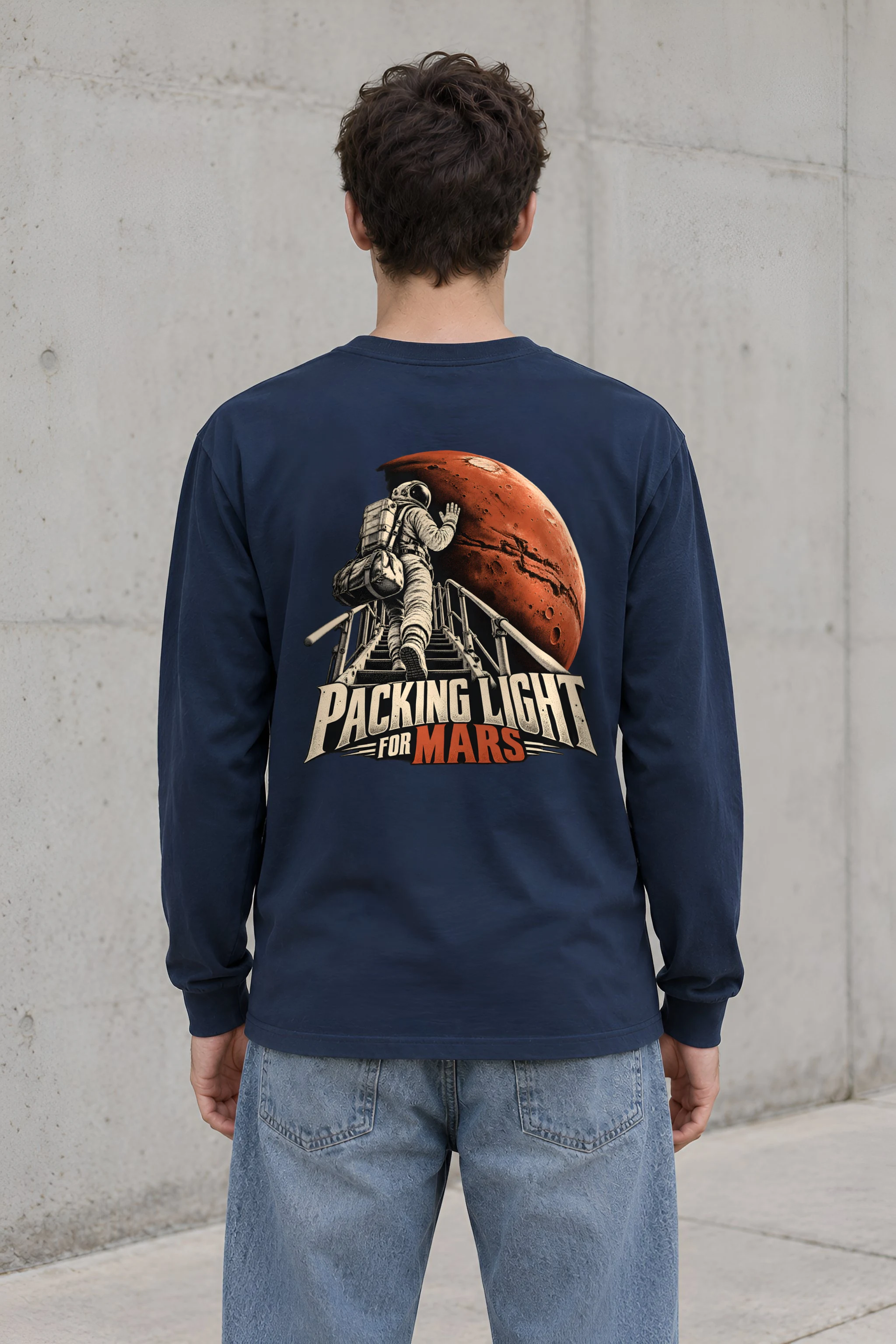 "Packing Light for Mars" Unisex Longsleeve T-shirt