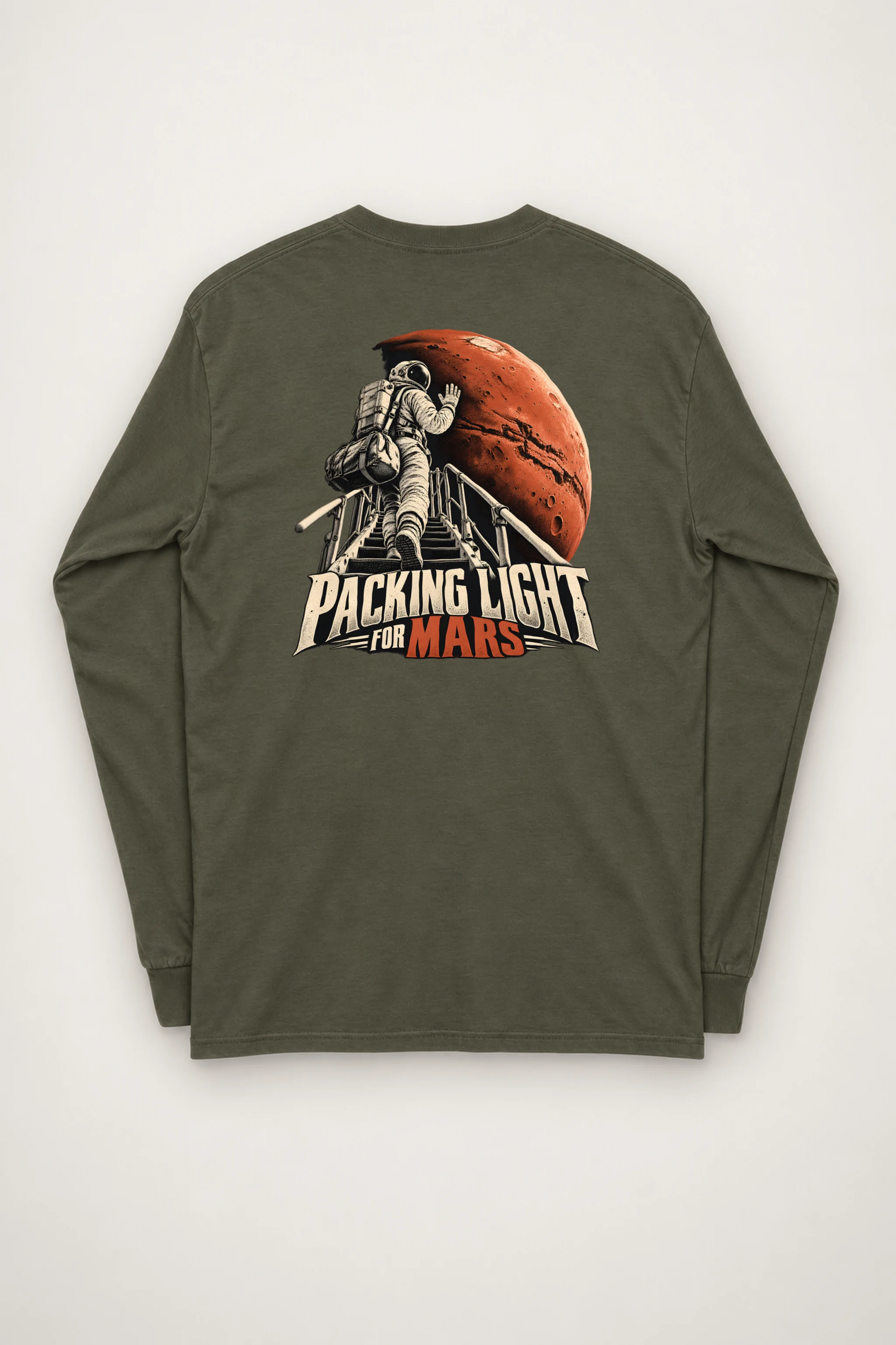 "Packing Light for Mars" Unisex Longsleeve T-shirt