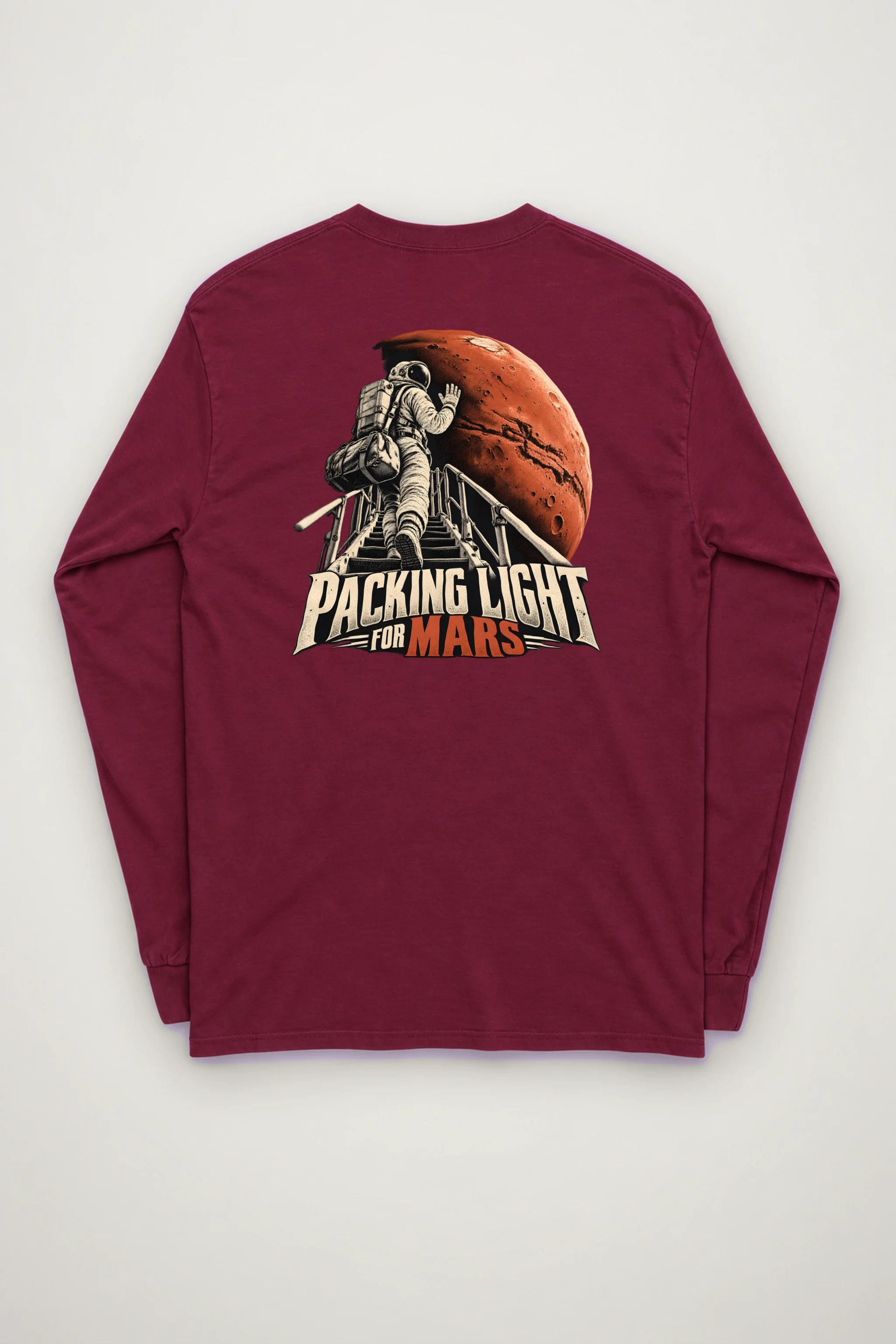 "Packing Light for Mars" Unisex Longsleeve T-shirt
