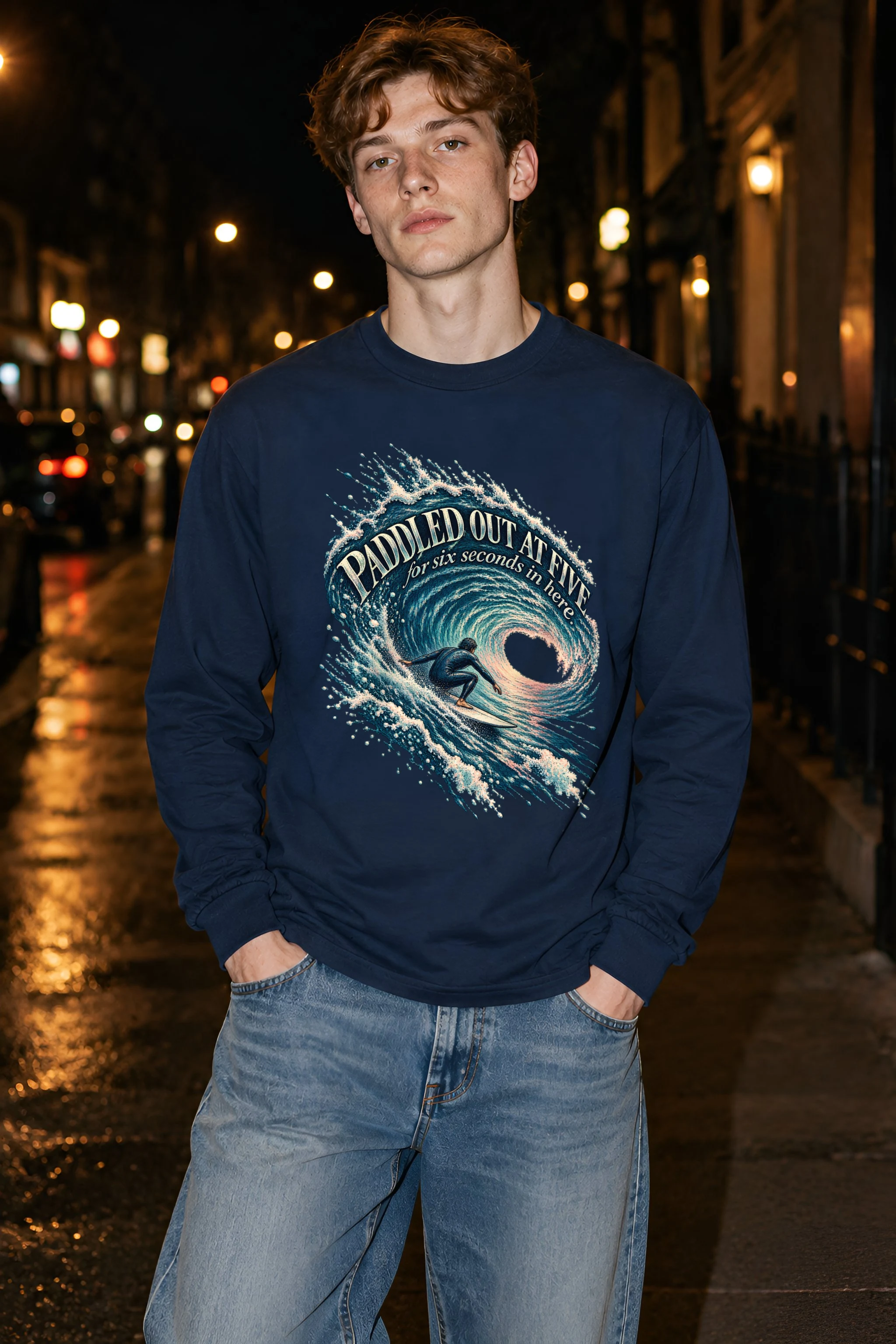 "Paddled Out At Five" Unisex Longsleeve T-shirt