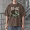 "Paid In Fog White Mountains" Men's Oversized Heavyweight Crewneck T-Shirt