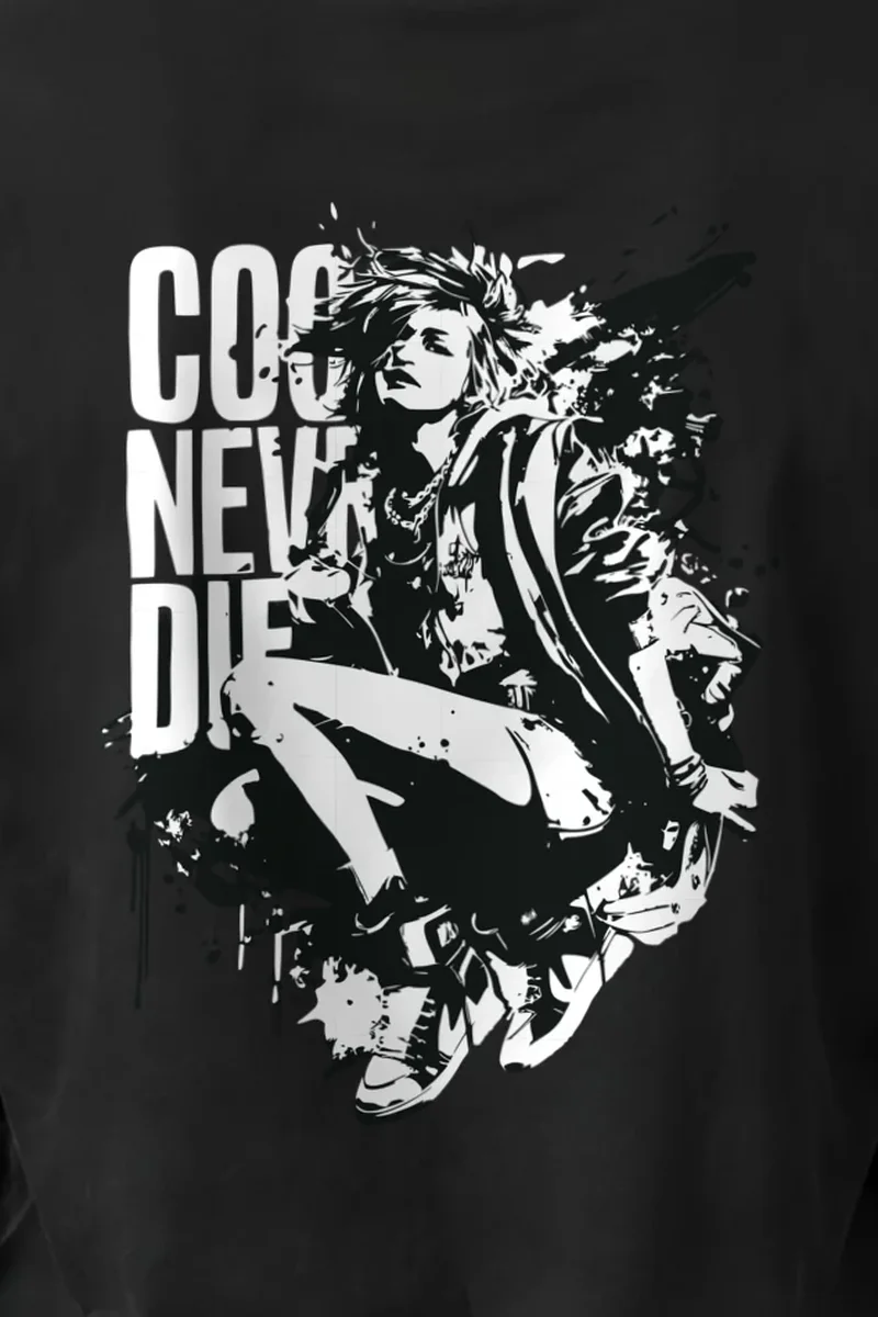 "Painted Defiance" Unisex Longsleeve T-shirt - the graphic up close