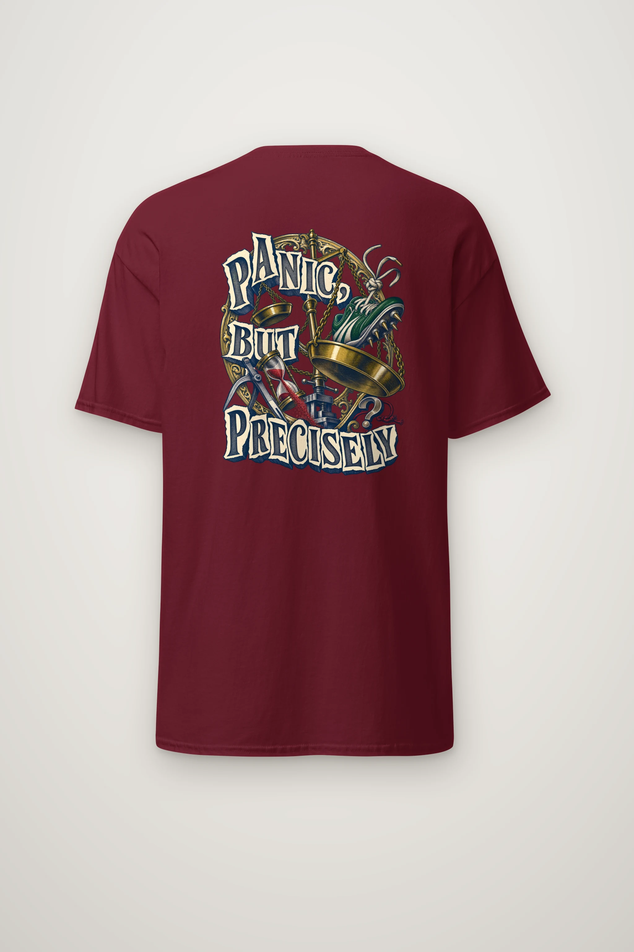 "Panic, But Precisely" Heavyweight Unisex Crewneck T-shirt