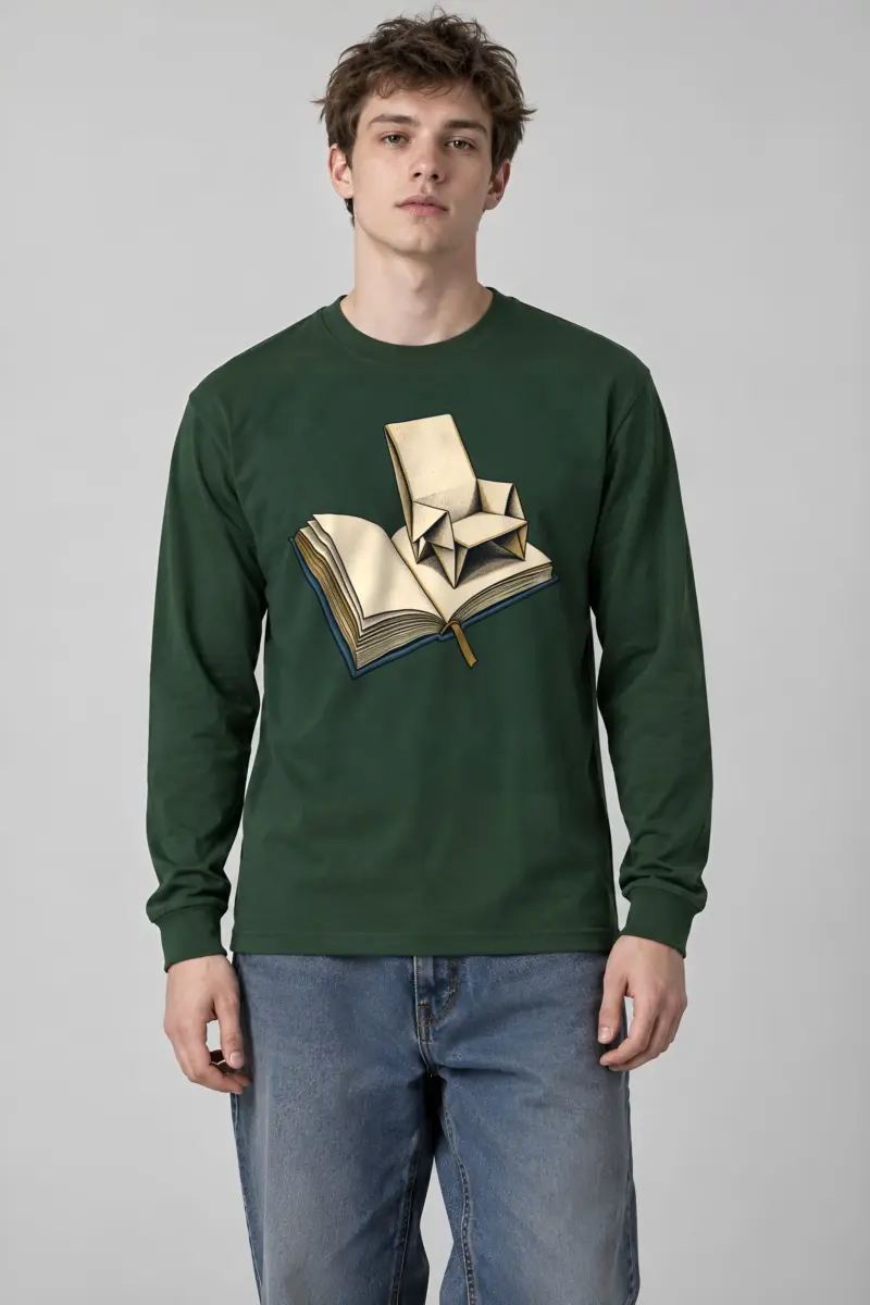 “Paper Armchair Open Book” Unisex Longsleeve T-shirt