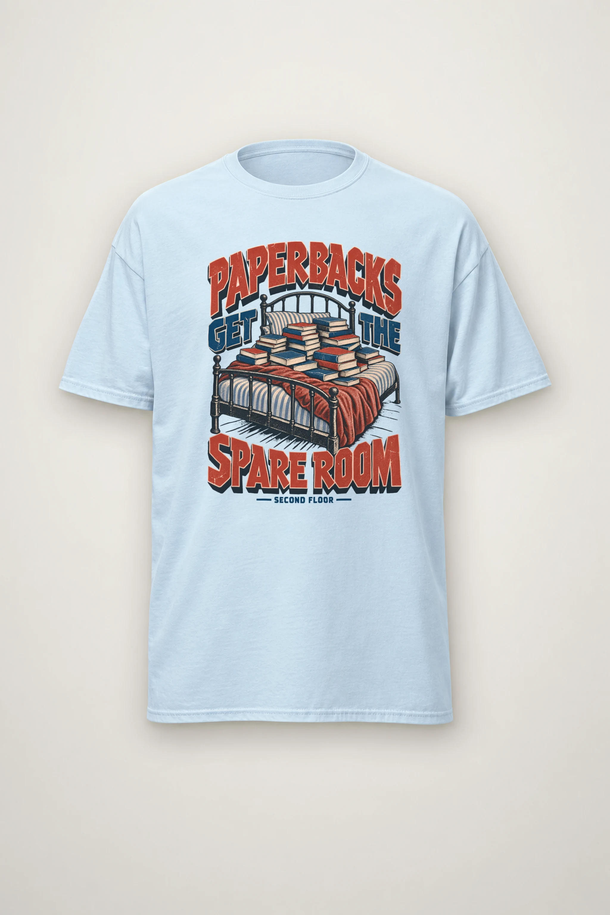 "Paperbacks Get the Spare Room" Heavyweight Unisex Crewneck T-shirt