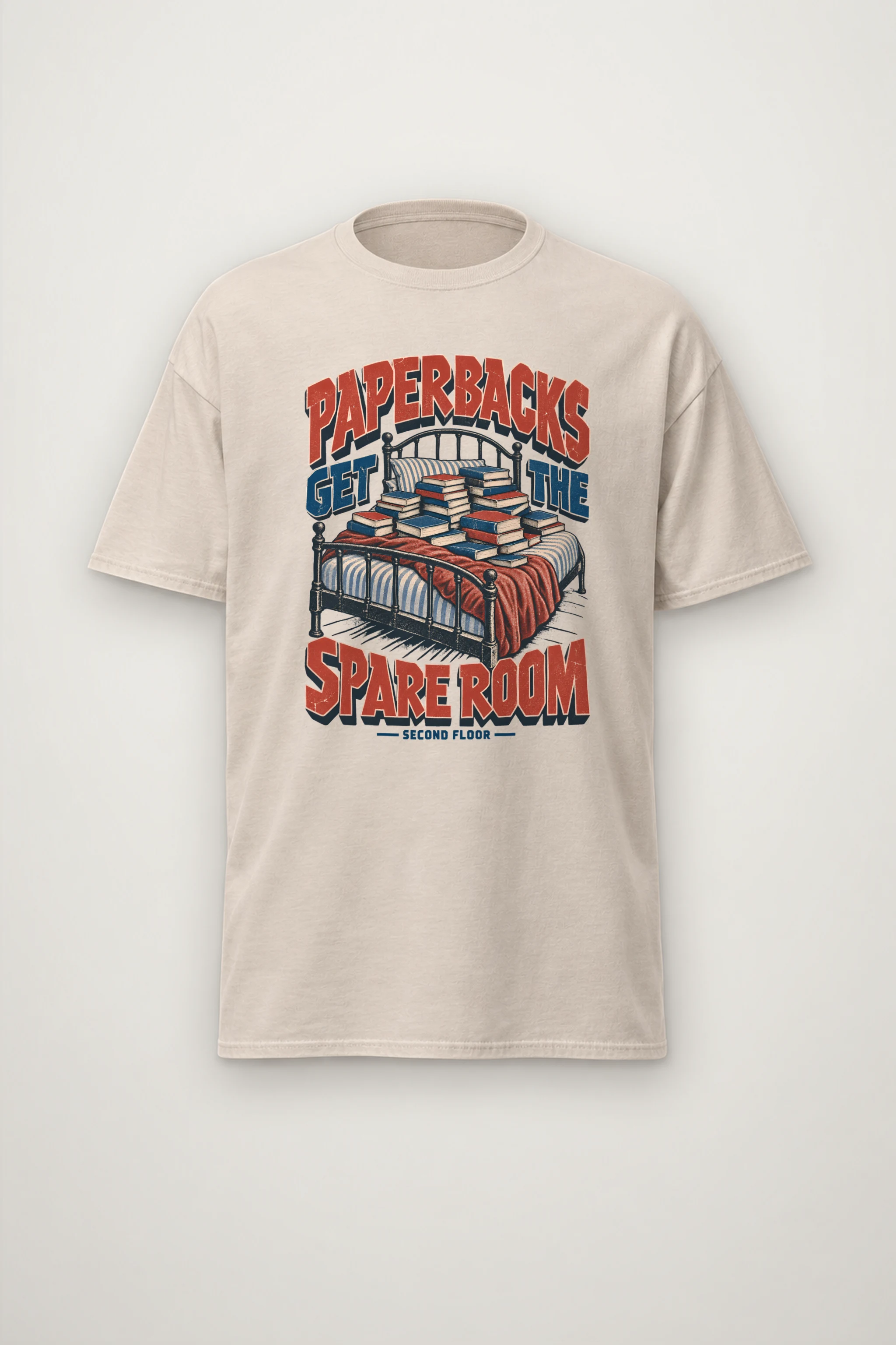 "Paperbacks Get the Spare Room" Heavyweight Unisex Crewneck T-shirt