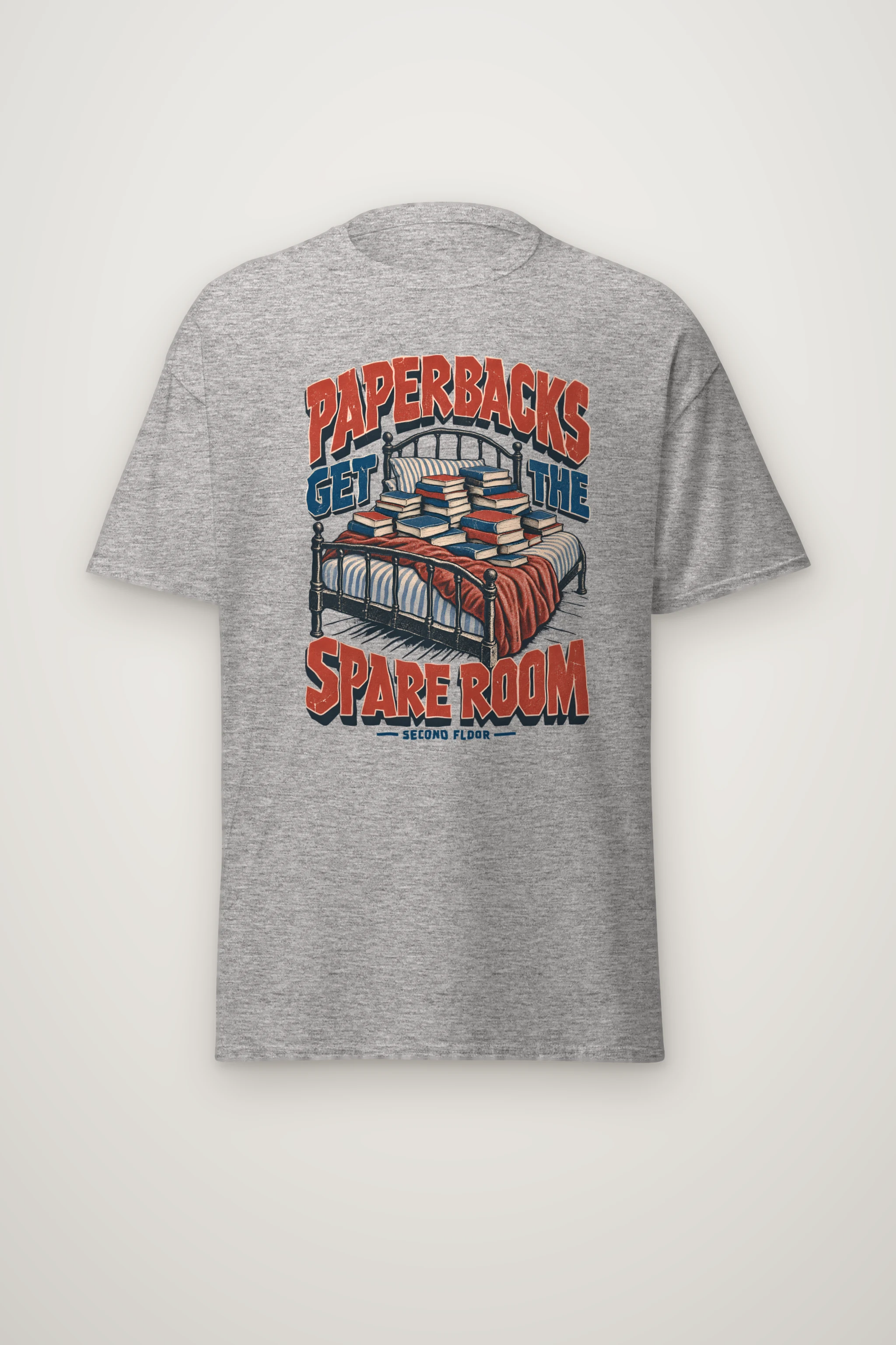 "Paperbacks Get the Spare Room" Heavyweight Unisex Crewneck T-shirt
