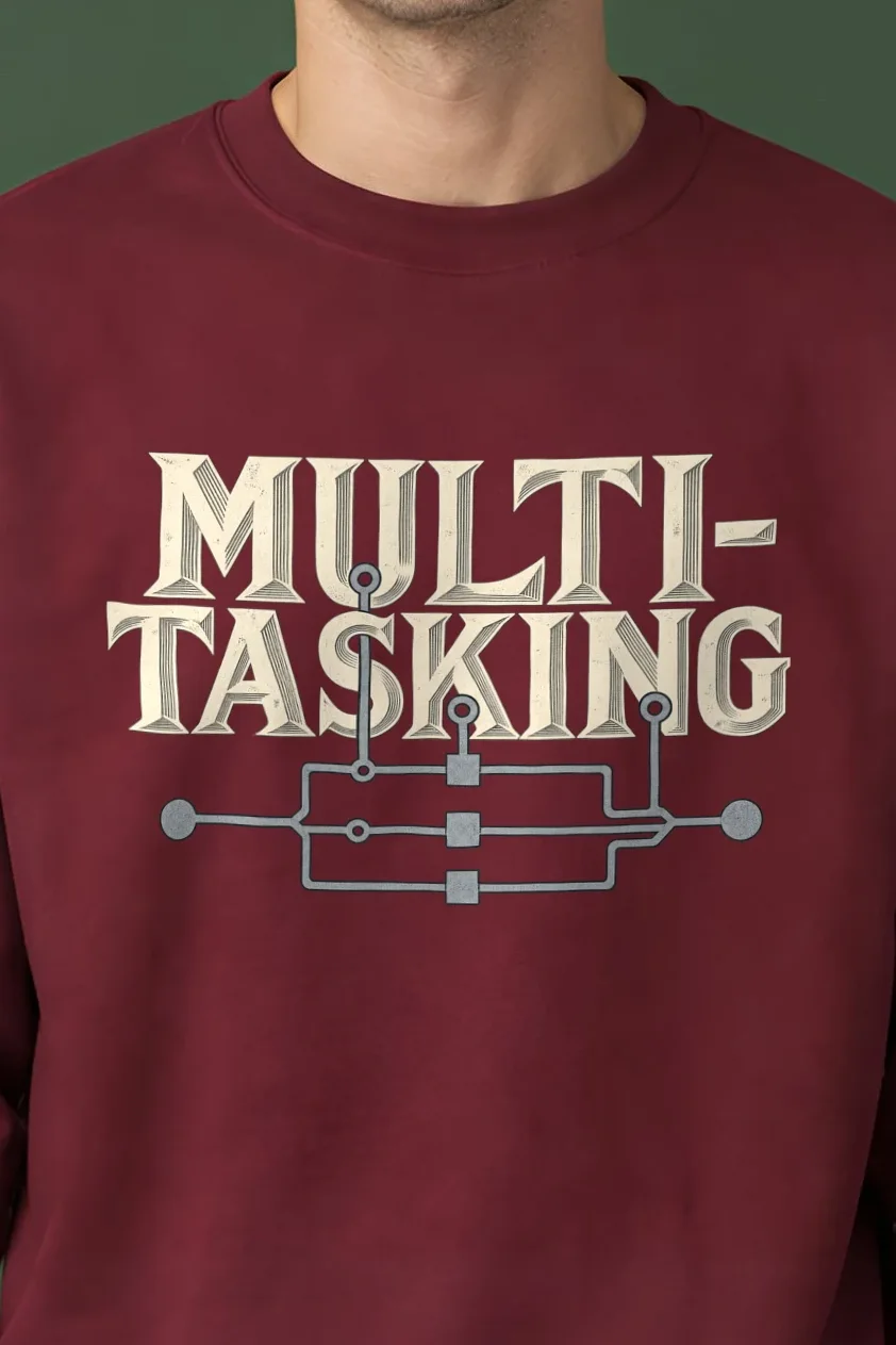 "Parallel Logic" 1 Crewneck Sweatshirt - the graphic up close
