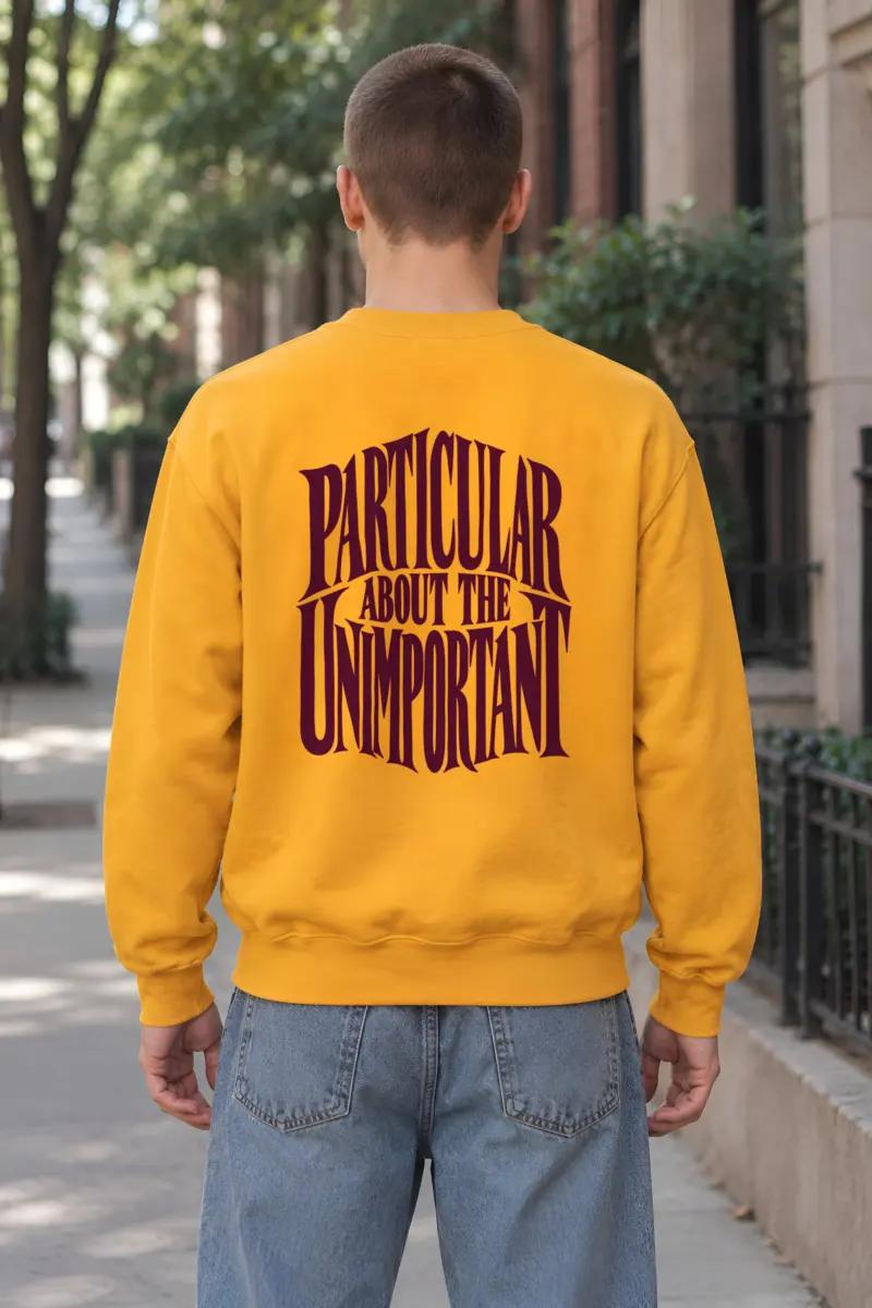 "Particular About the Unimportant" Heavy Blend Unisex Crewneck Sweatshirt