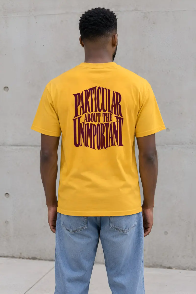 “Particular About the Unimportant” Heavyweight Unisex Crewneck T-shirt