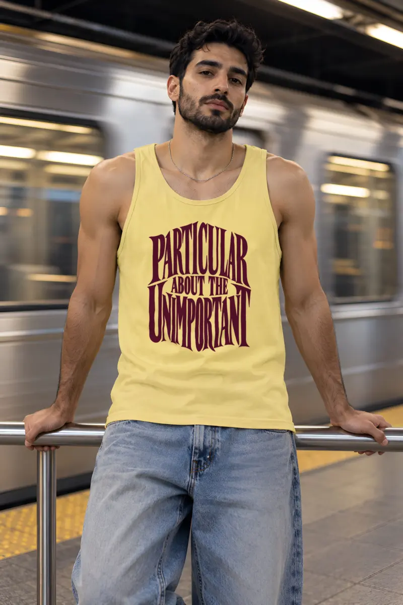 "Particular About the Unimportant" Unisex Jersey Tank